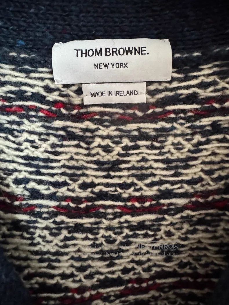Thom Browne Thom Browne Sailing Pattern Wool Knit Cardigan Size US XS / EU 42 / 0 - 2 Thumbnail