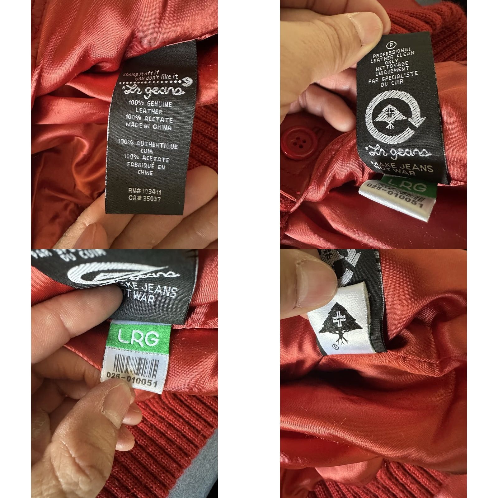 Vintage VINTAGE Lifted Research Group Lamb of God Red Leather Jacket Size L Regular Men Size US L / EU 52-54 / 3 - 9 Thumbnail