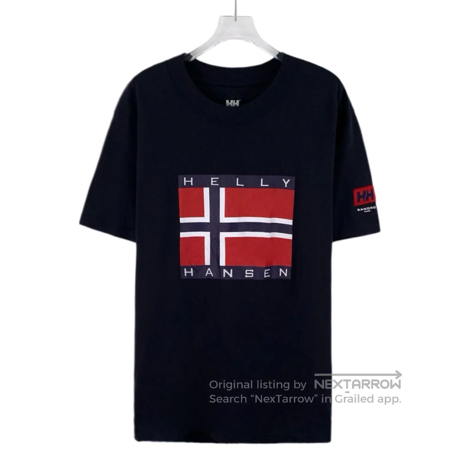 Sandro Sandro Black cotton round neck short-sleeved T-shirt with Size US XL / EU 56 / 4 - 1 Thumbnail