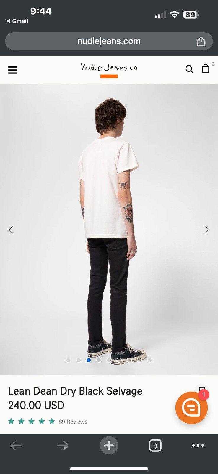 Nudie Jeans nudie lean dean 32/36 Size US 32 / EU 48 - 5 Thumbnail