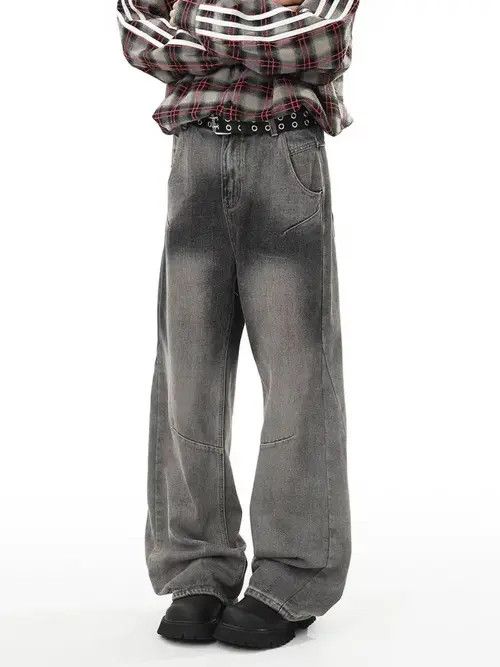 VIBE Vintage washed street Y2K wide leg jeans Size US 32 / EU 48 - 1 Thumbnail