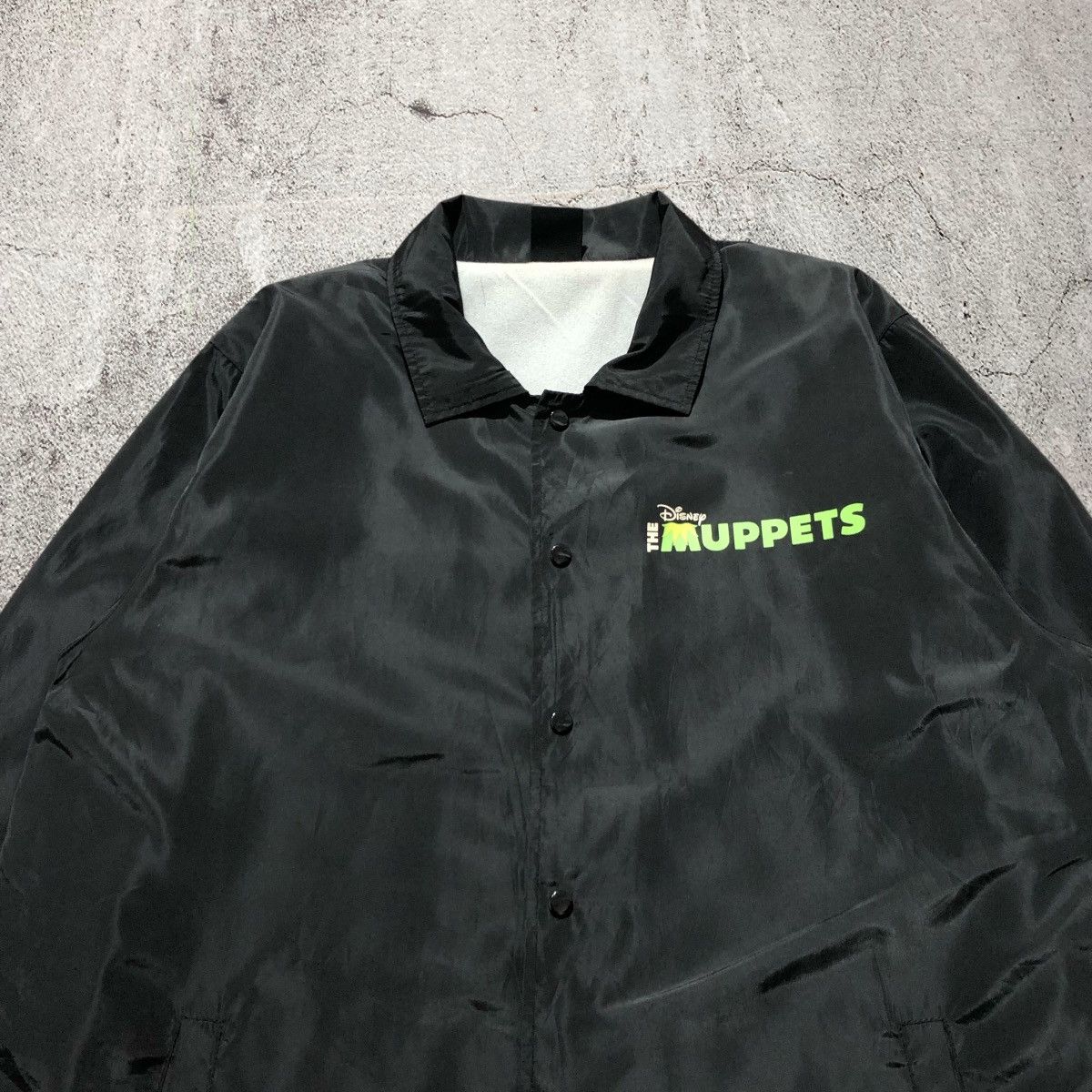 Disney 2000s Disney The Muppets Kermit Big Frame Coach Jacket Black Size US XL / EU 56 / 4 - 7 Thumbnail