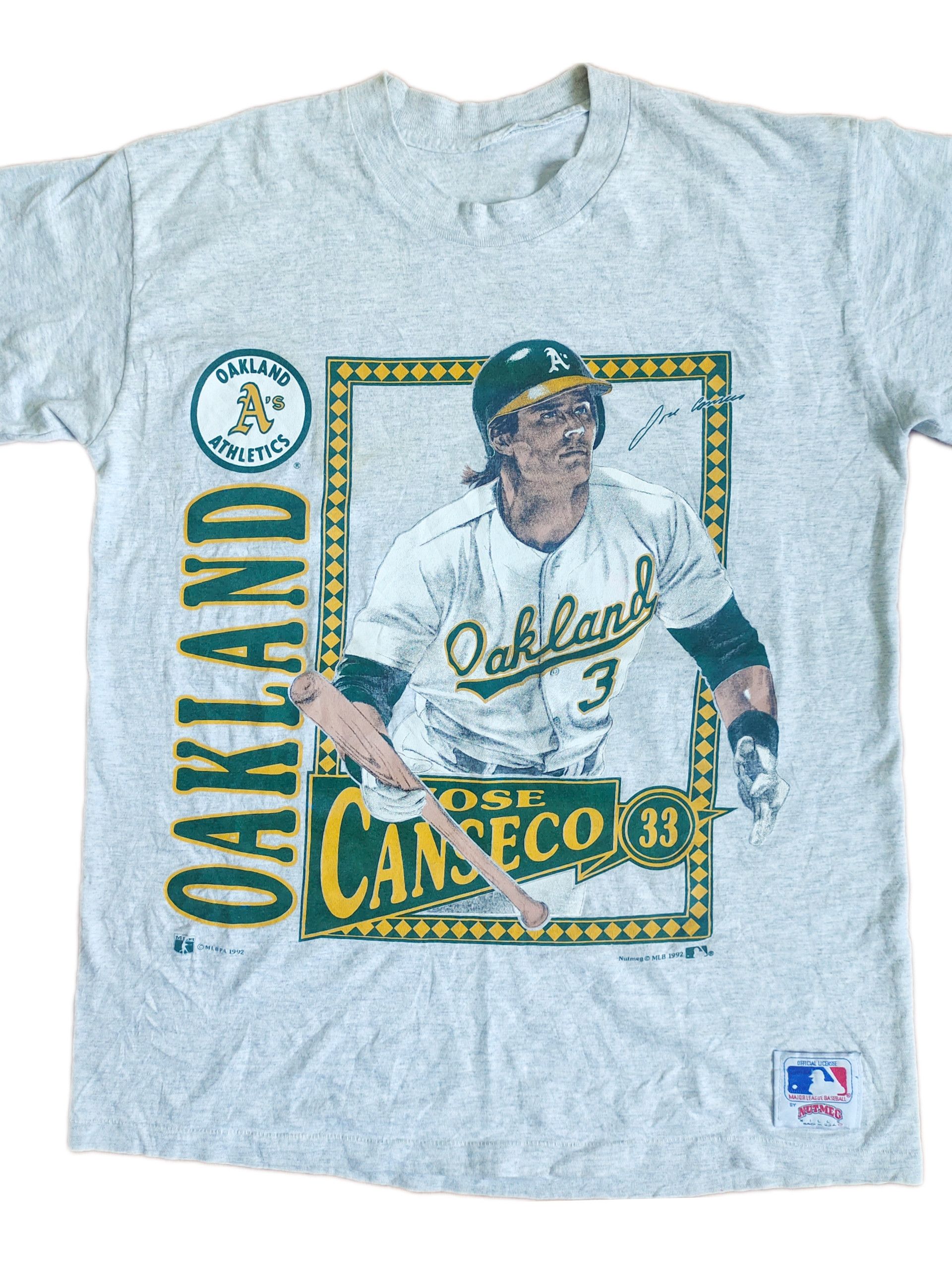 Nutmeg × Vintage Vintage Jose Canseco Oakland Athletics Player 90s T-shirt Size US L / EU 52-54 / 3 - 4 Thumbnail