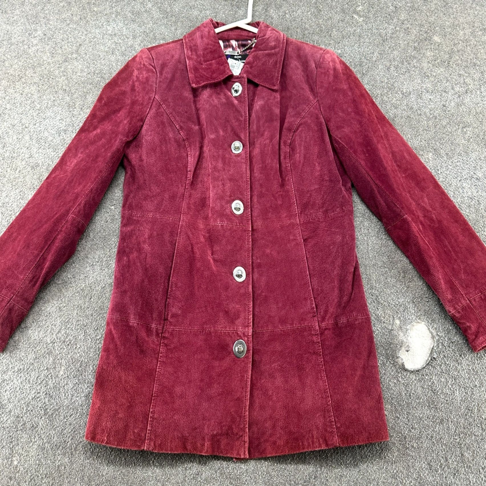 Vintage VINTAGE Dennis Basso Jacket Women XS Purple Lined Leather Suede Long Y2K Size XS / US 0-2 / IT 36-38 - 3 Thumbnail