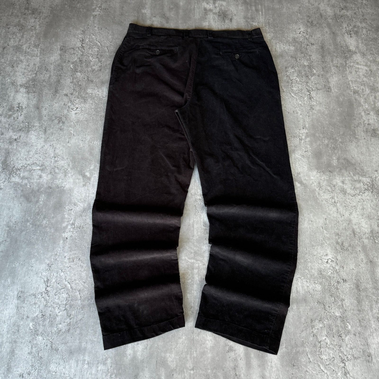 Club Room × Vintage Vintage Y2K Baggy Corduroy Tonal Black Skater Style Pants Size US 38 / EU 54 - 2 Thumbnail