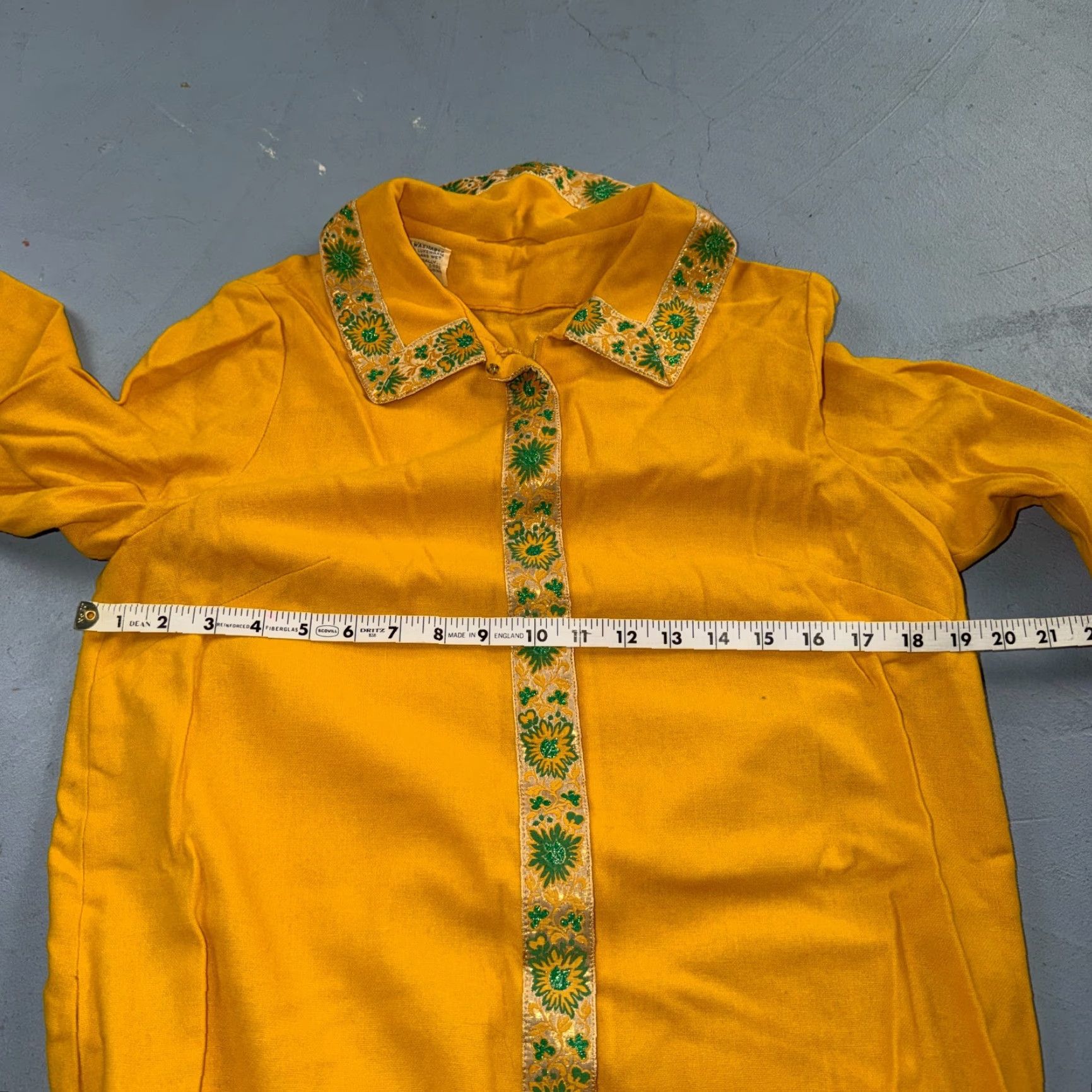 Vintage VINTAGE 1950s 60s Yellow Long Dress Rockabilly Boho Belted Summer Movie Casual Size S / US 4 / IT 40 - 7 Thumbnail