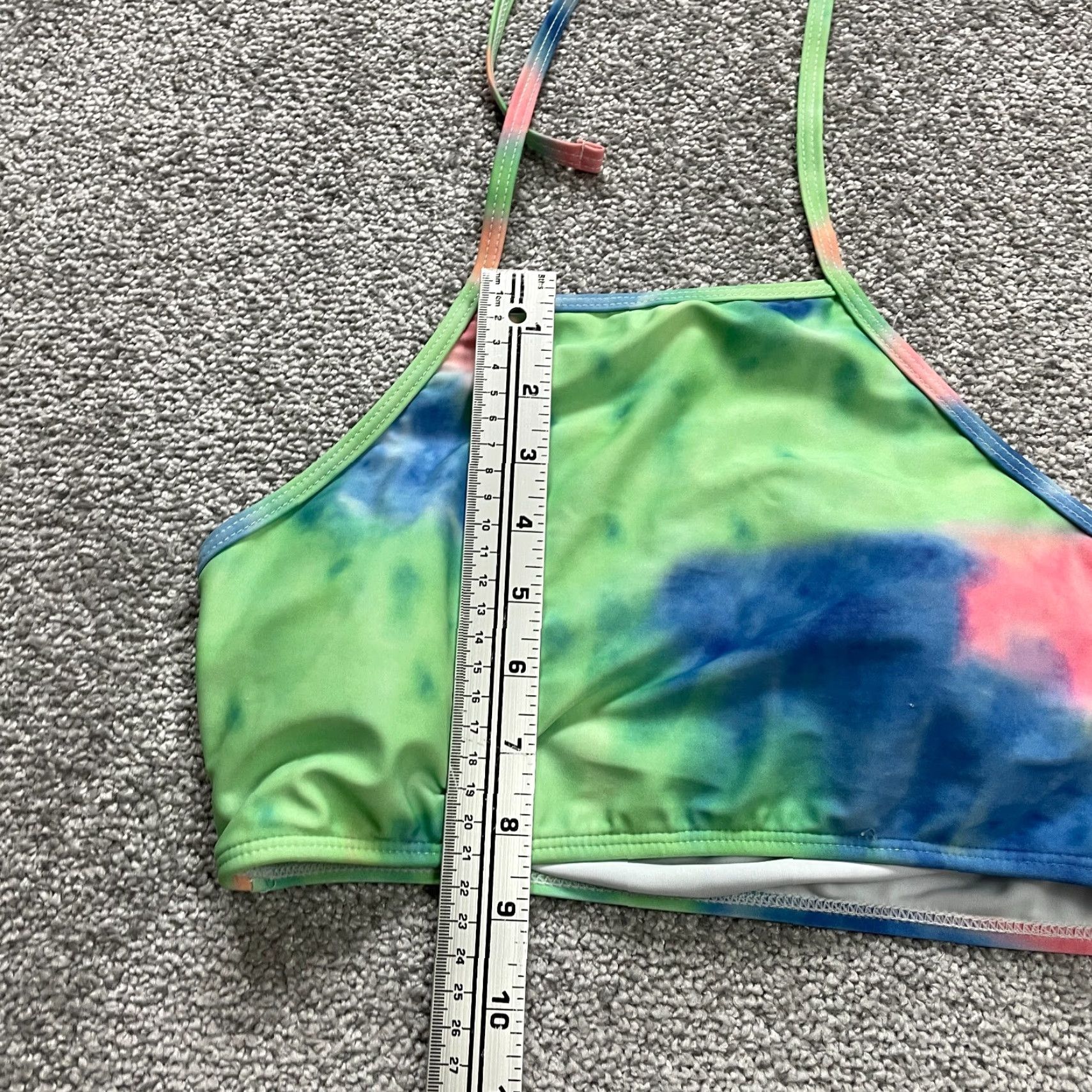 Shein SheIn Swimwear Bikini Top Women S Multicolor Tie Dye Halter Padded Beach Top Size S / US 4 / IT 40 - 5 Thumbnail