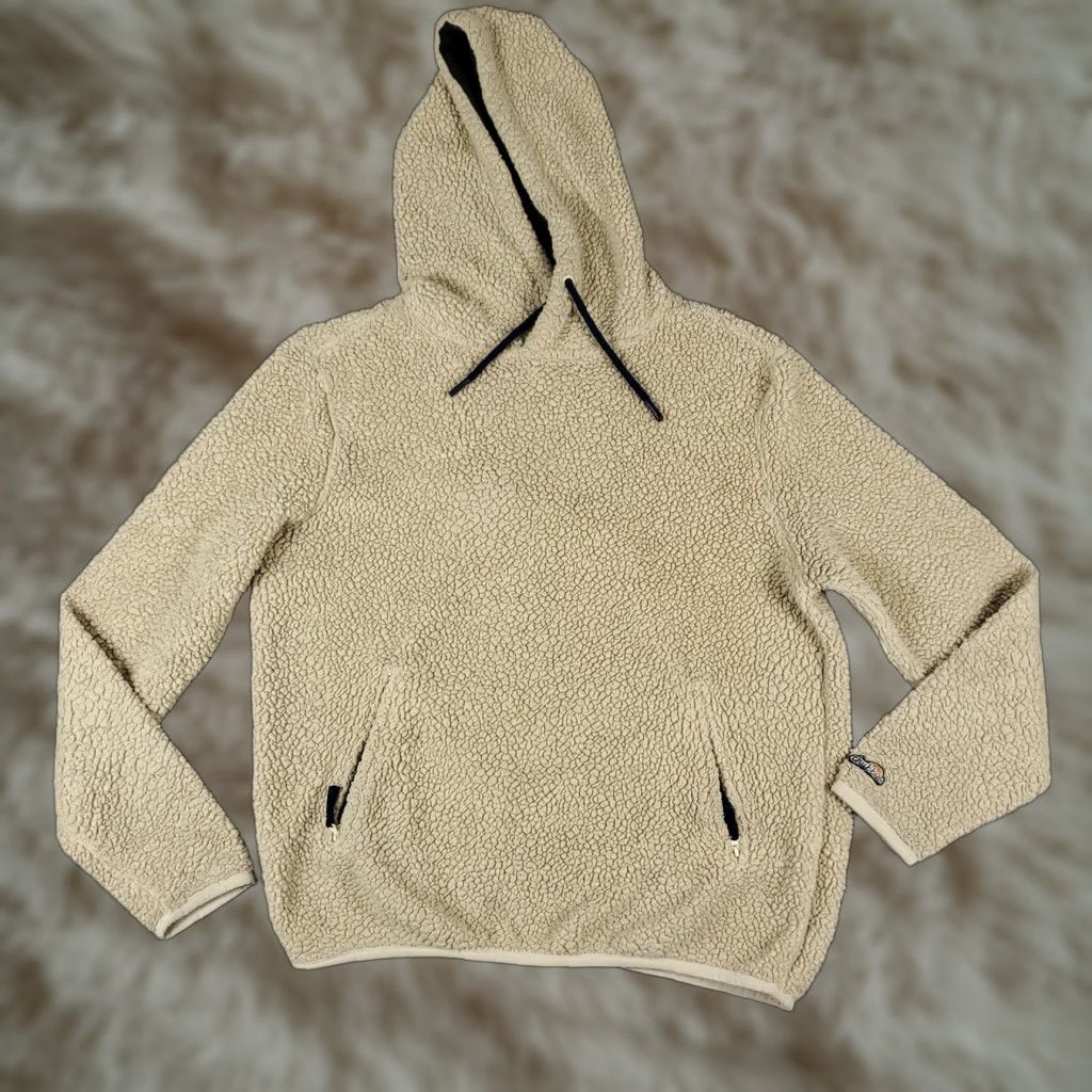 Chubbies Chubbies Hoodie Mens M Beige Sherpa Fleece Pullover Zip Pocket Logo Mock Neck Drawstring Adjustable All Seasons Size US M / EU 48-50 / 2 - 1 Thumbnail
