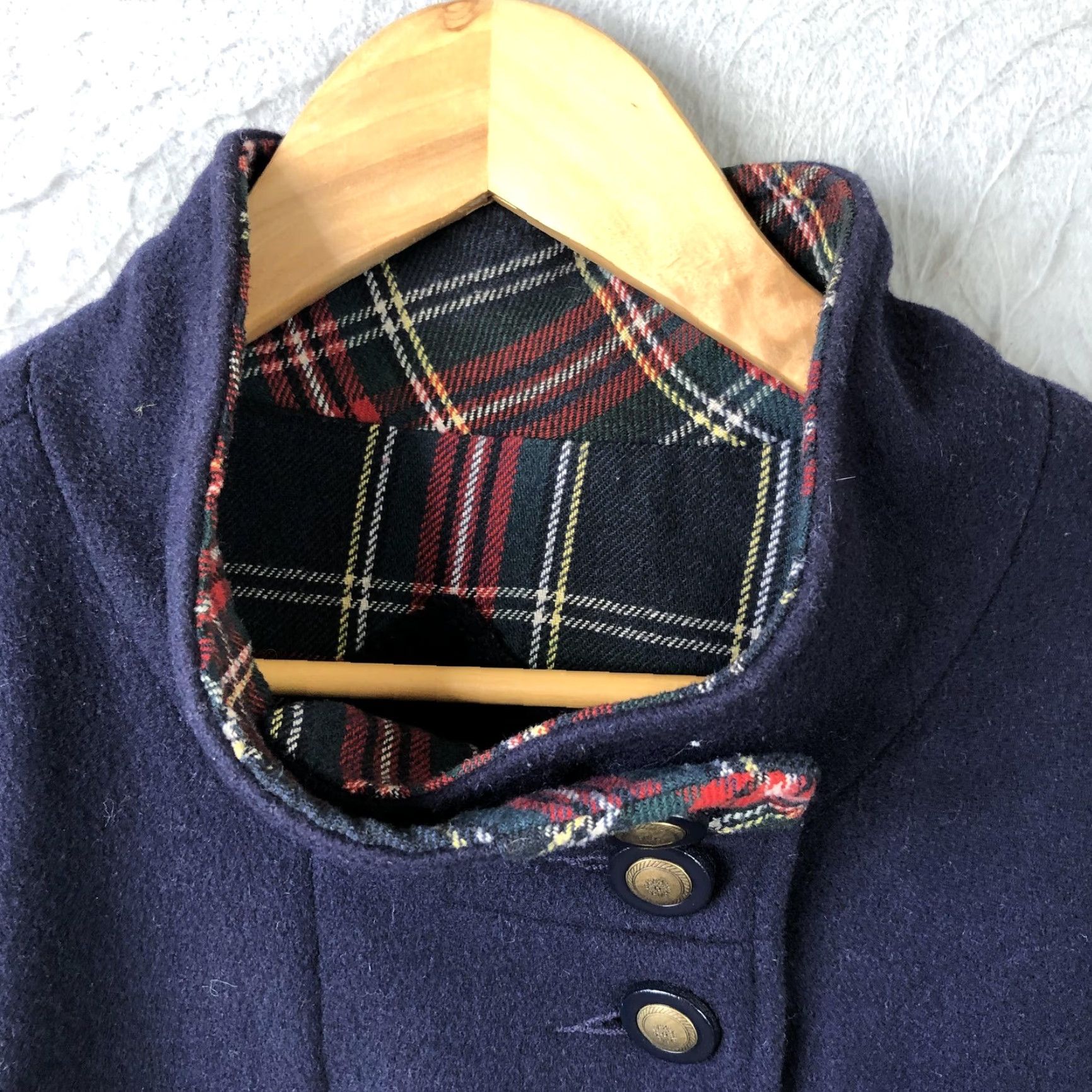 Mackintosh VINTAGE Mackintosh of New England Coat XL Blue Wool All Outdoors 80s Oversized Womens Size XL / US 12-14 / IT 48-50 - 7 Thumbnail