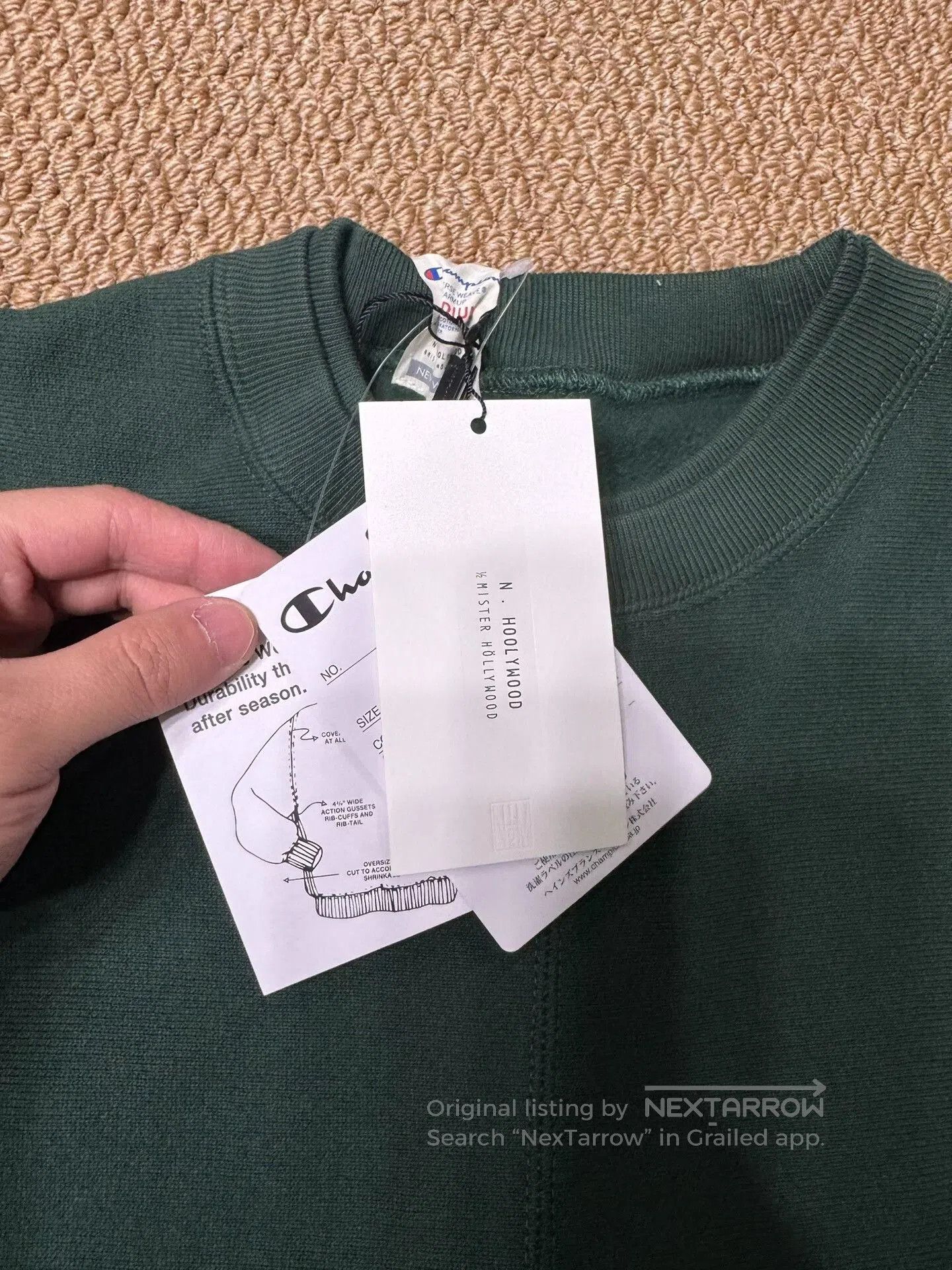 N.Hoolywood N.HOOLYWOOD x CHAMPION 22AW Fleece Hoodie. Size US M / EU 48-50 / 2 - 3 Thumbnail