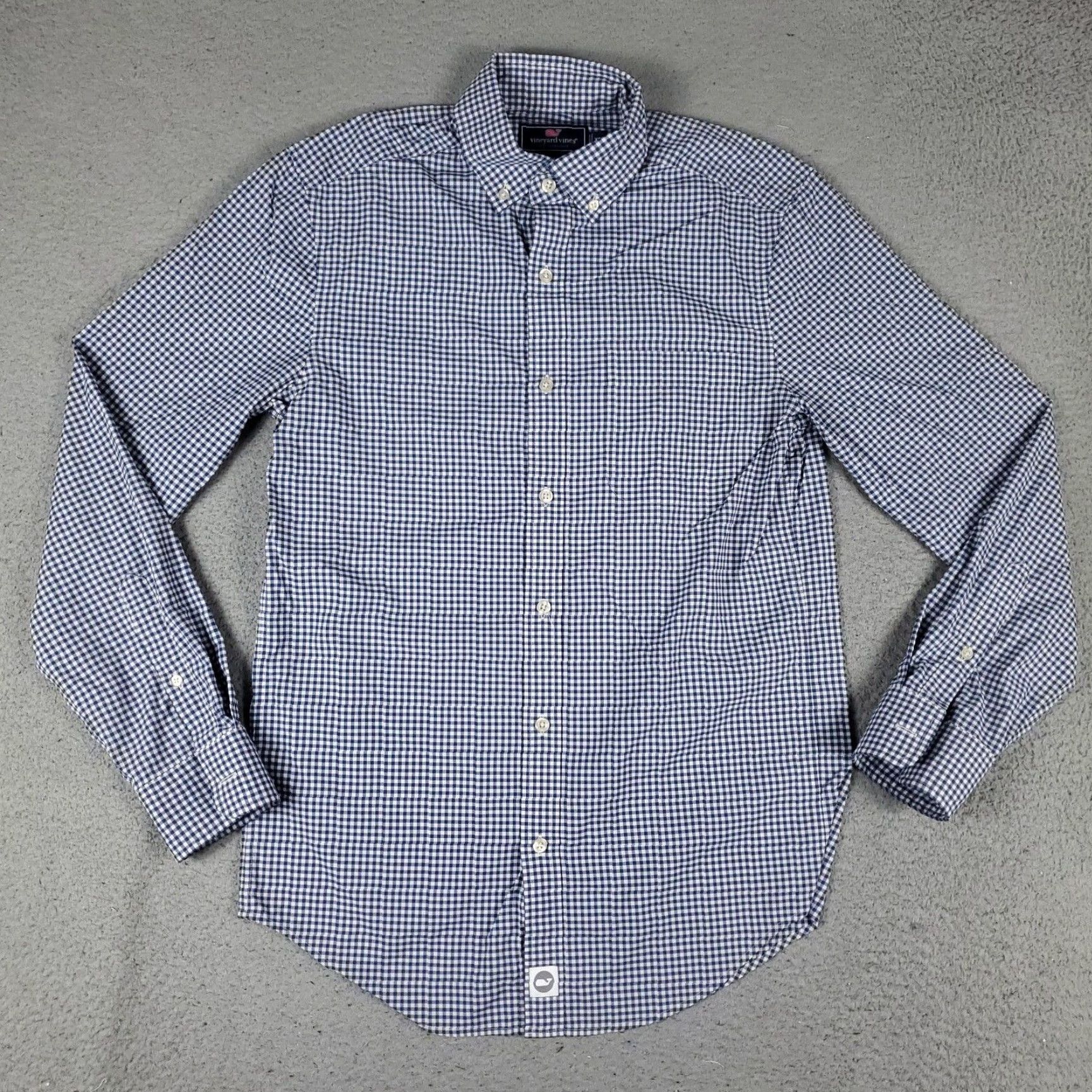 Vineyard Vines Vineyard Vines Shirt Mens XS Blue Check Whale Casual Button Up Long Sleeve Size US XS / EU 42 / 0 - 2 Thumbnail