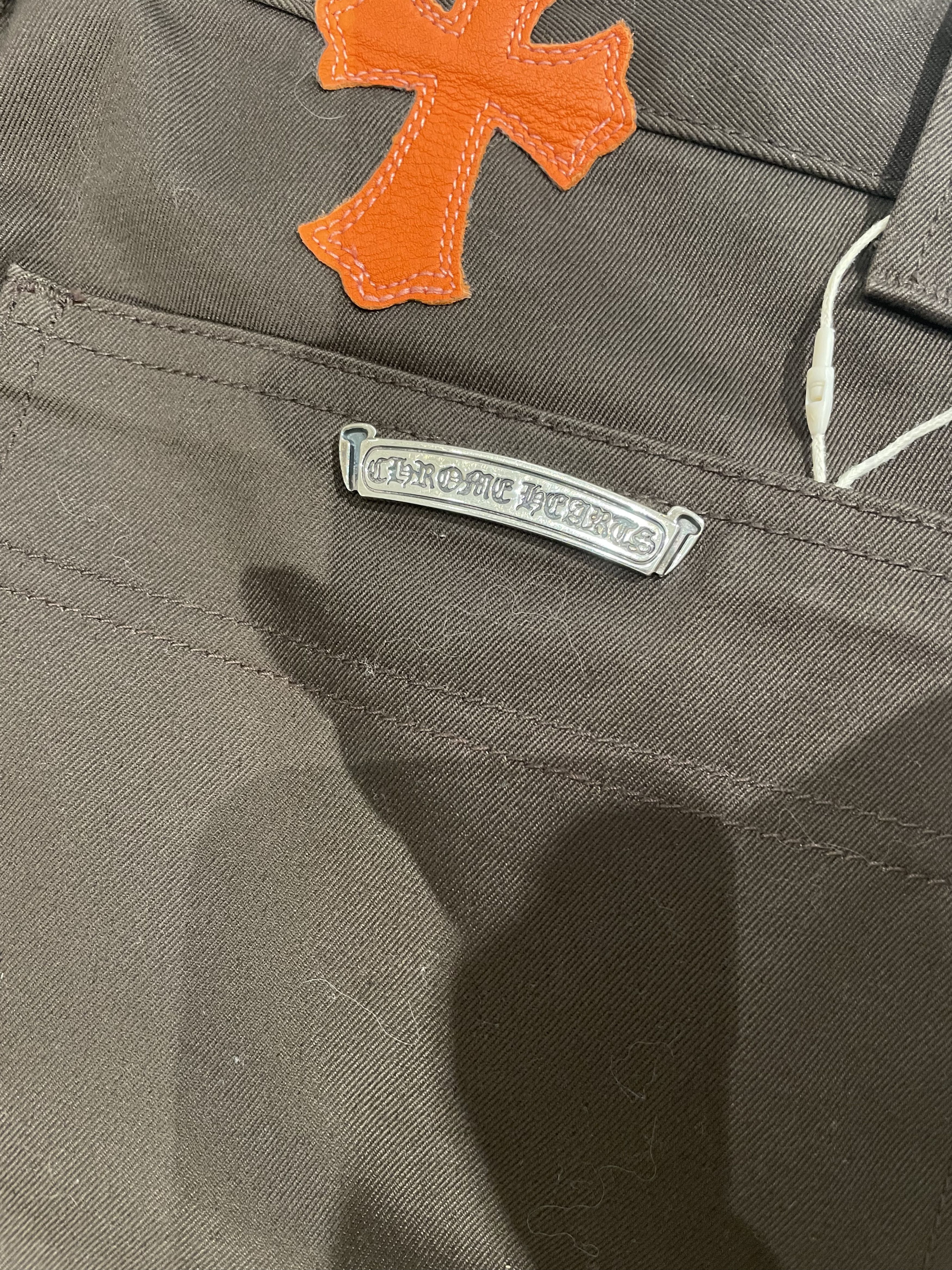 Chrome Hearts Chrome Hearts Brown Orange Cross Patch Carpenter Pants Size US 32 / EU 48 - 8 Thumbnail