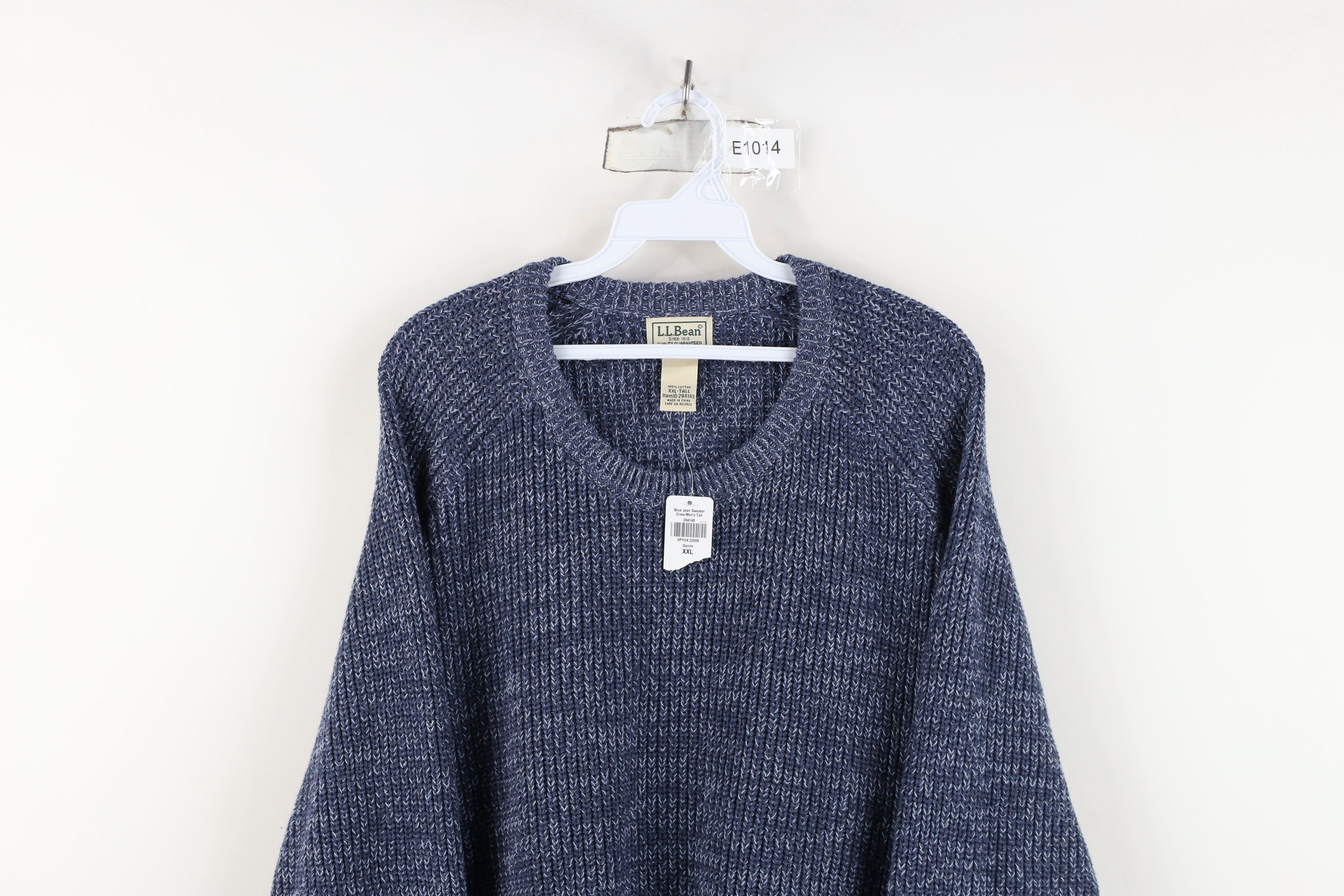 L.L. Bean Deadstock Vintage LL Bean Ribbed Knit Sweater Blue Size US XXL / EU 58 / 5 - 2 Thumbnail
