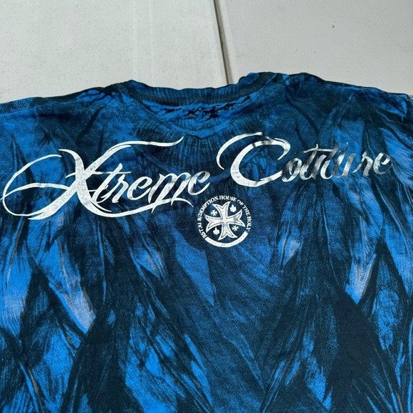 Designer XTREME COUTURE BLUE CROSS T-SHIRT SZ 2XL XXL Size US XXL / EU 58 / 5 - 5 Thumbnail