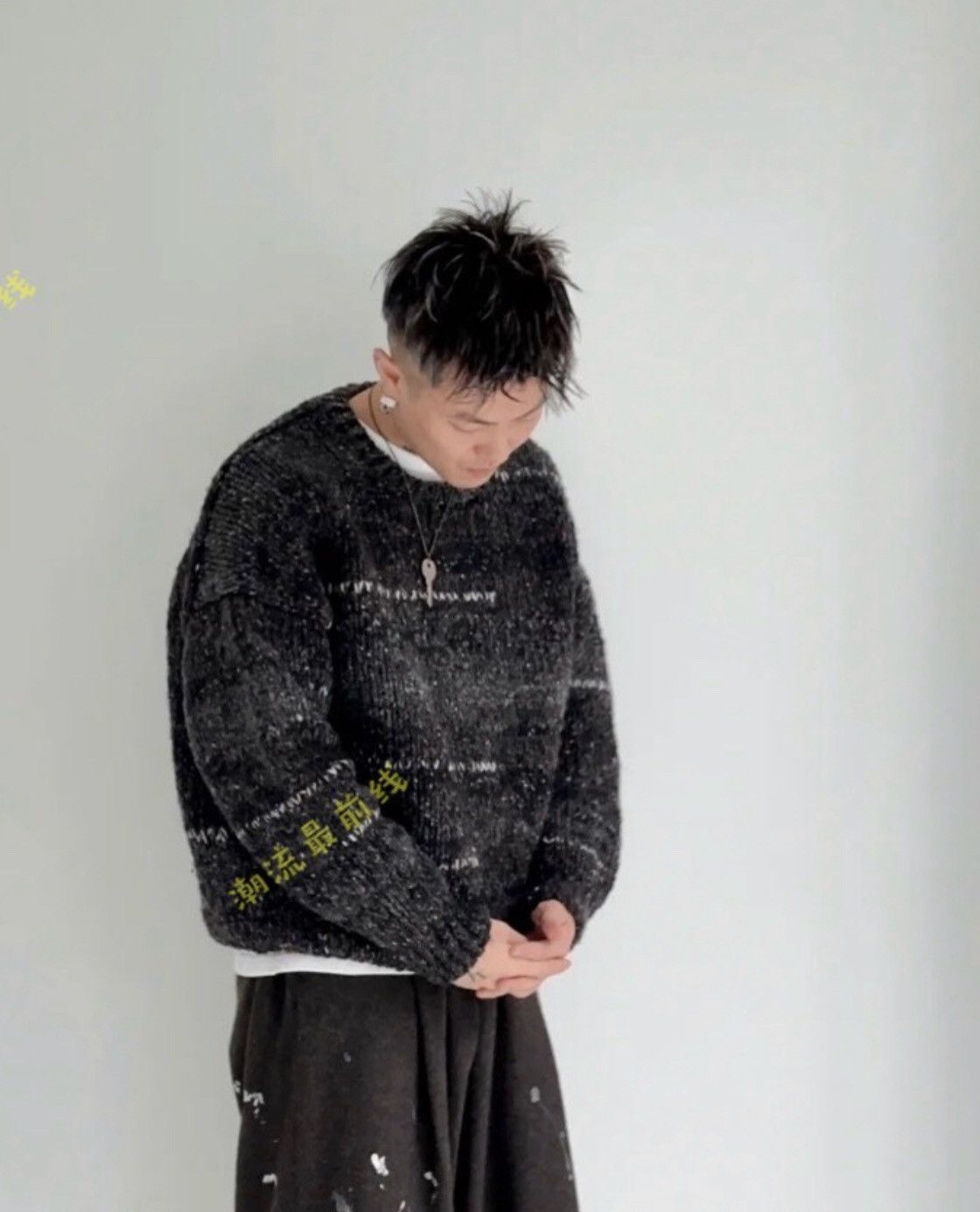 VISVIM 21AW AMPLUS CREW GRADIENT HAND KNIT jacket 2412-