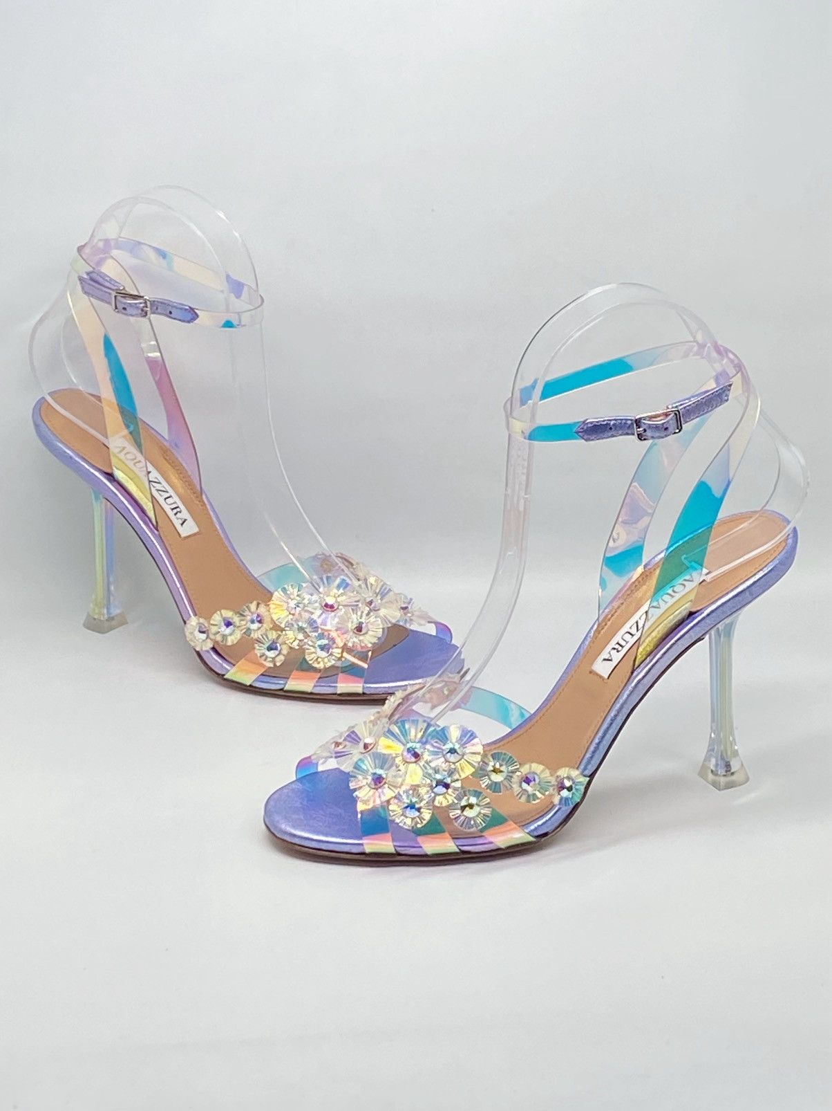 Aquazzura Aquazzura Meteorite PVC Embellished Strappy Sandals size 36 Size US 6 / IT 36 - 9 Thumbnail
