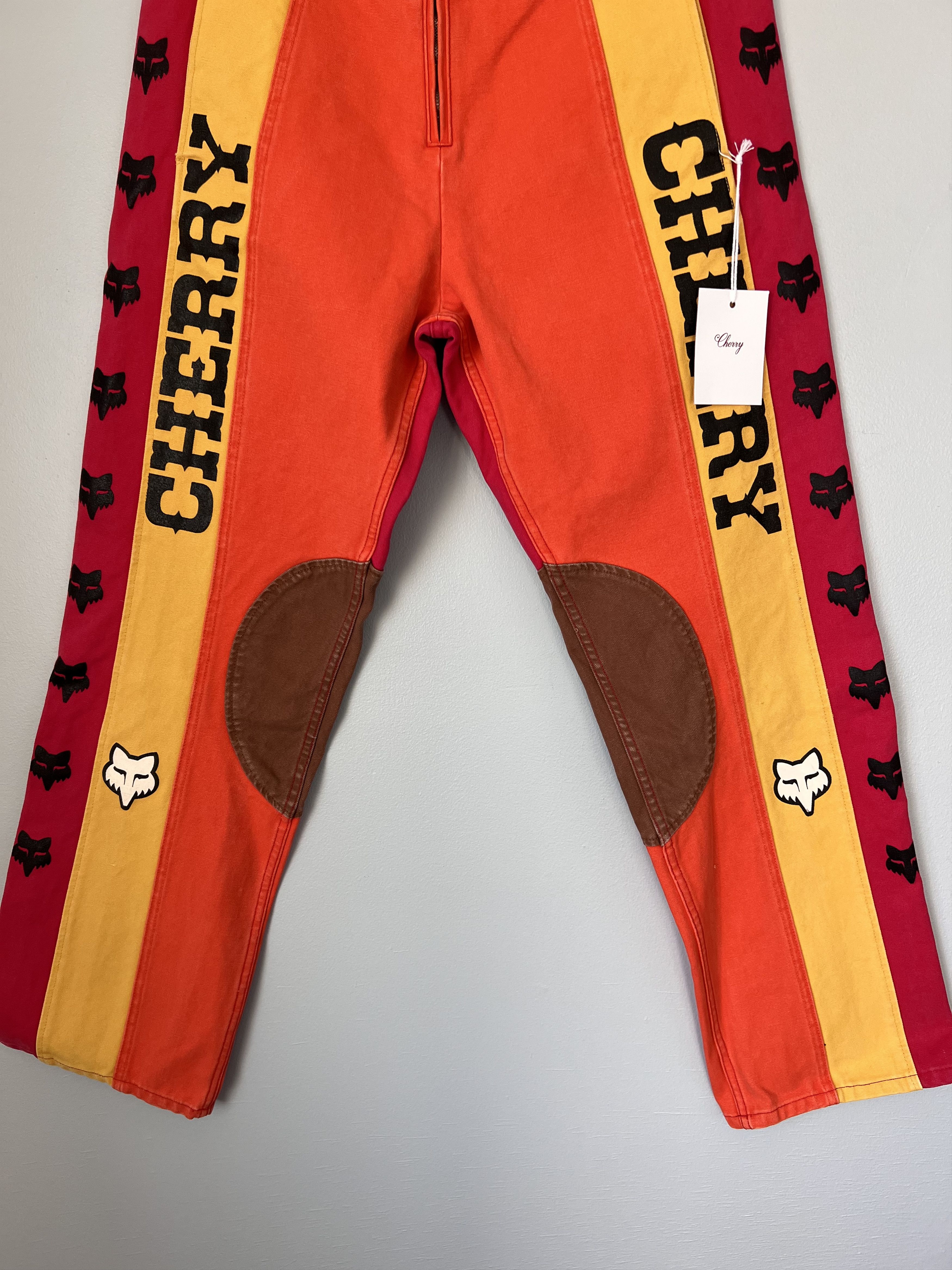 Cherry LA × Fox Racing Cherry LA Fox Racing Moto Pants in Orange Red Size US 34 / EU 50 - 3 Thumbnail