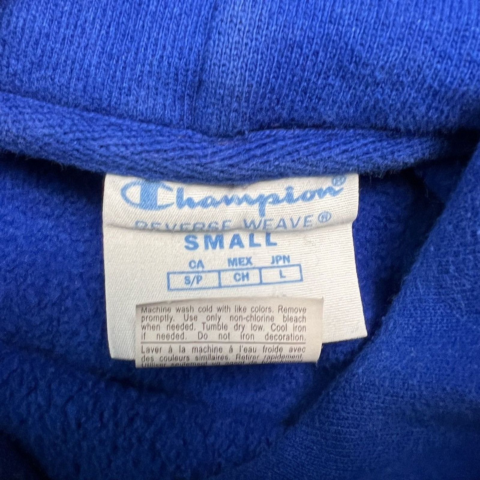 Champion × Vintage Champion Hoodie Small Reverse Weave Script Hood Sweatshirt Size S / US 4 / IT 40 - 6 Thumbnail