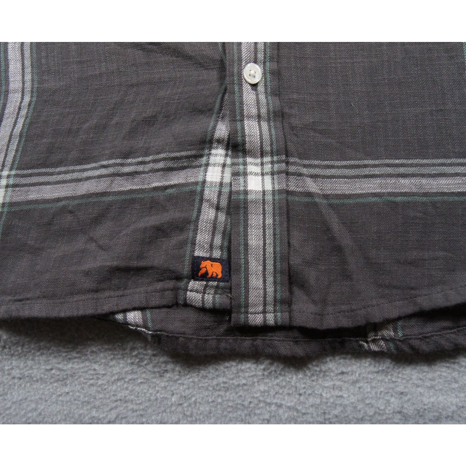 J Brand Nike Shirt Mens Large Gray Button Down Short Sleeve Cotton Adult Size US L / EU 52-54 / 3 - 3 Thumbnail