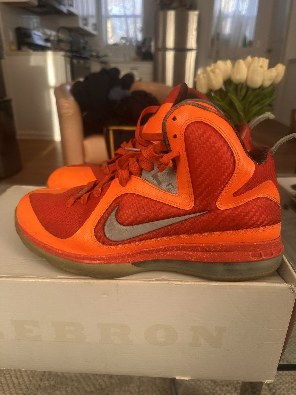 Nike Nike Lebron 9 IX Big Bang Galaxy All Star Orange Sz 10.5 Size US 10.5 / EU 43-44 - 3 Thumbnail