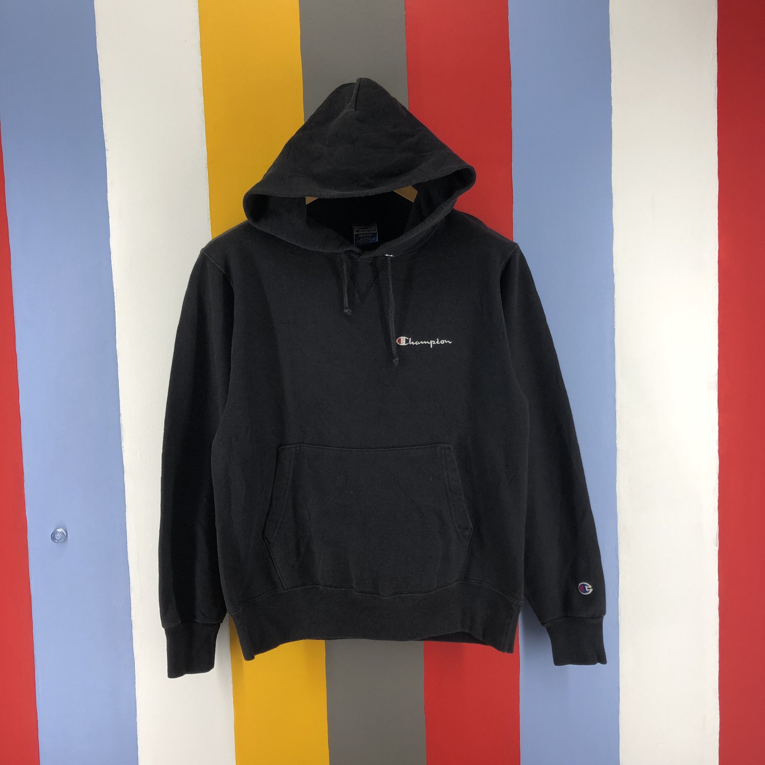 Champion 90s Vintage CHAMPION Hoodie Pullover #0758/D Size US S / EU 44-46 / 1 - 1 Thumbnail