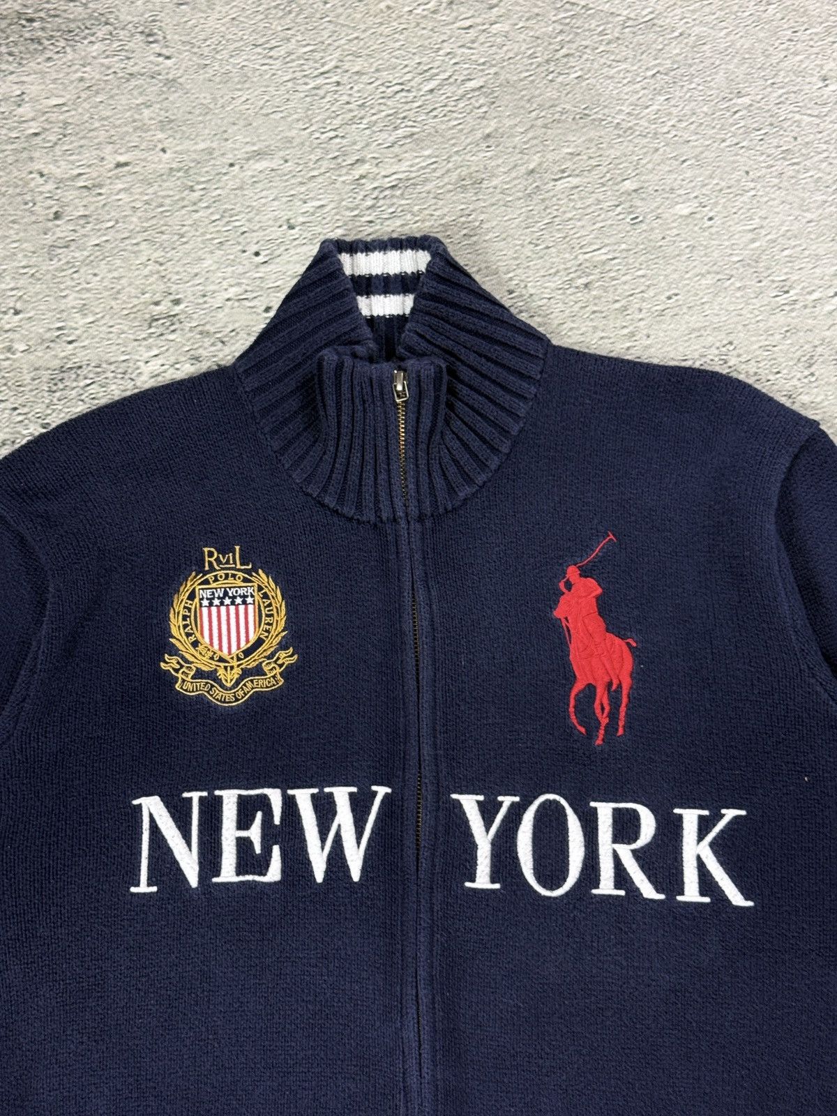 Ralph Lauren Chief Keef Polo Ralph Lauren zip sweater New York big pony Size US L / EU 52-54 / 3 - 4 Thumbnail