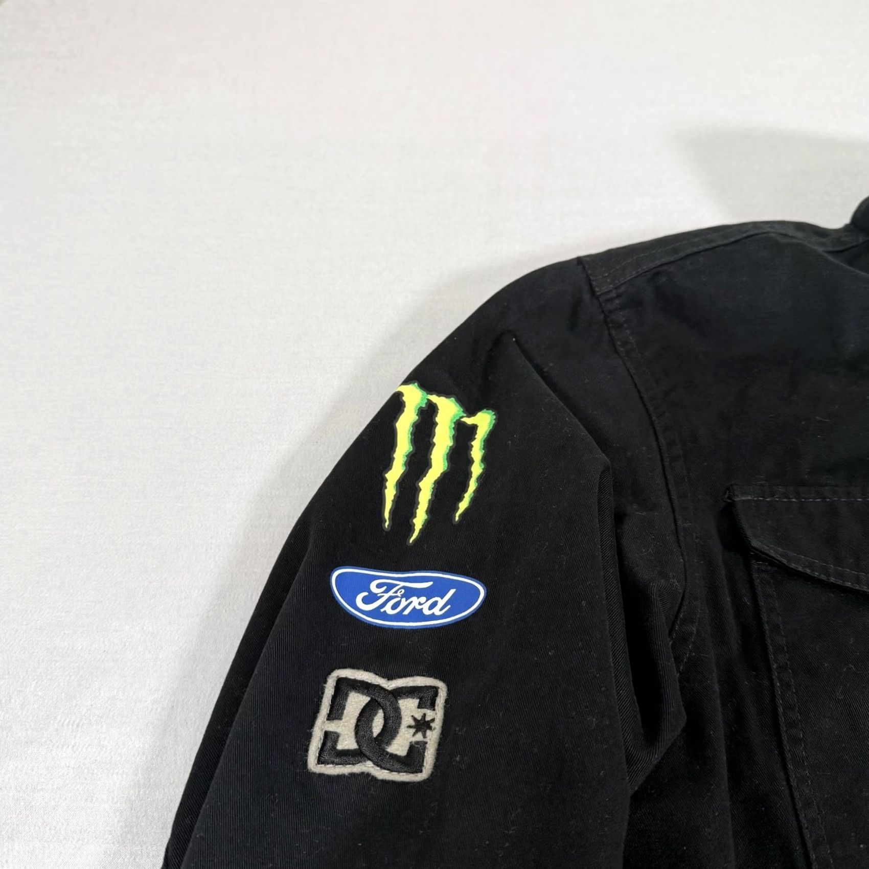 Vintage DC Jacket Mens Medium Black Ken Block Monster Energy Military Zip Up Skate Y2K Size US M / EU 48-50 / 2 - 5 Thumbnail