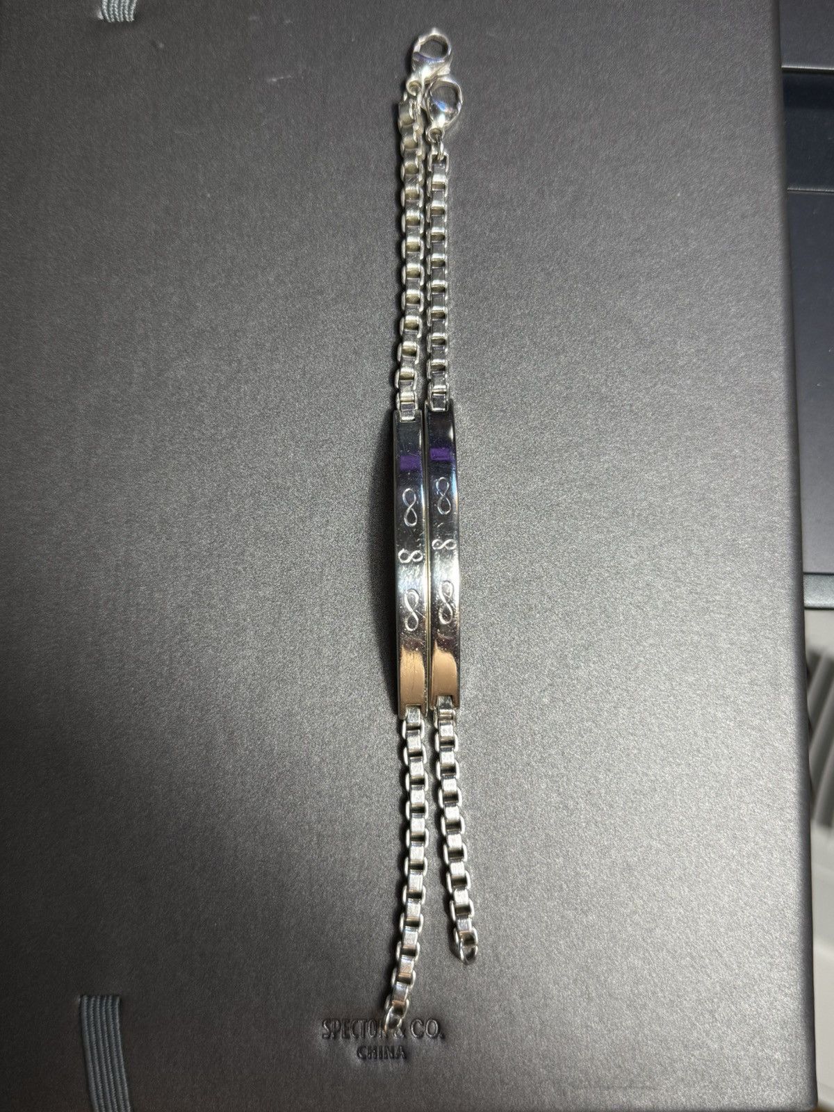 Tiffany & Co. CUSTOM Venetian Box Link ID Bar Bracelet Size ONE SIZE - 4 Thumbnail