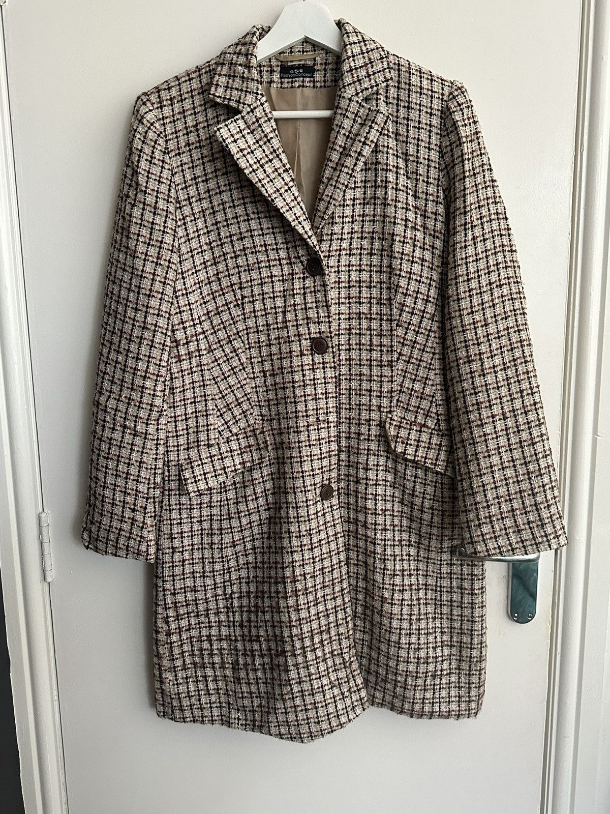 Vintage Vintage Relaxed-Fit Beige-Pink Coat Size M / US 6-8 / IT 42-44 - 2 Thumbnail