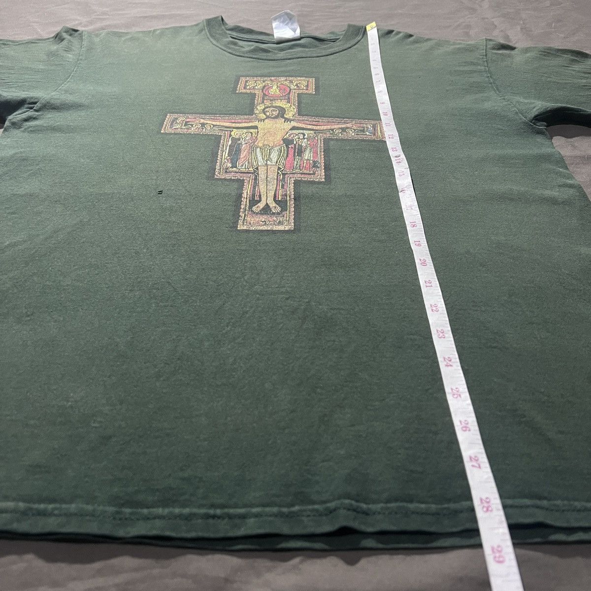 Vintage Vintage Y2K San Damiano Cross Jesus God Bible Holy Tee Faded Size US L / EU 52-54 / 3 - 11 Thumbnail