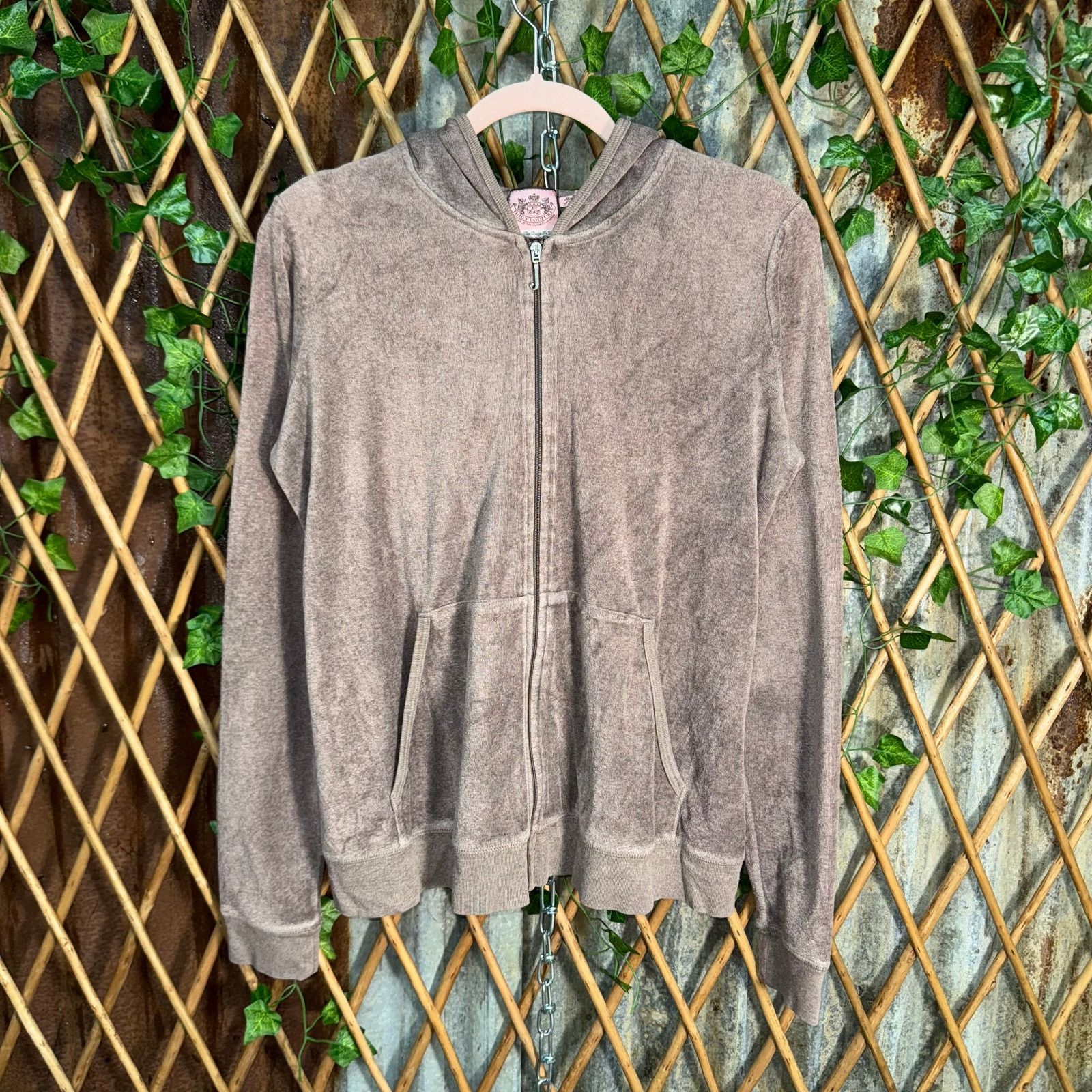 Juicy Couture Vintage Y2K juicy couture velour Terry cloth 00s zip hoodie Size L / US 10 / IT 46 - 1 Thumbnail