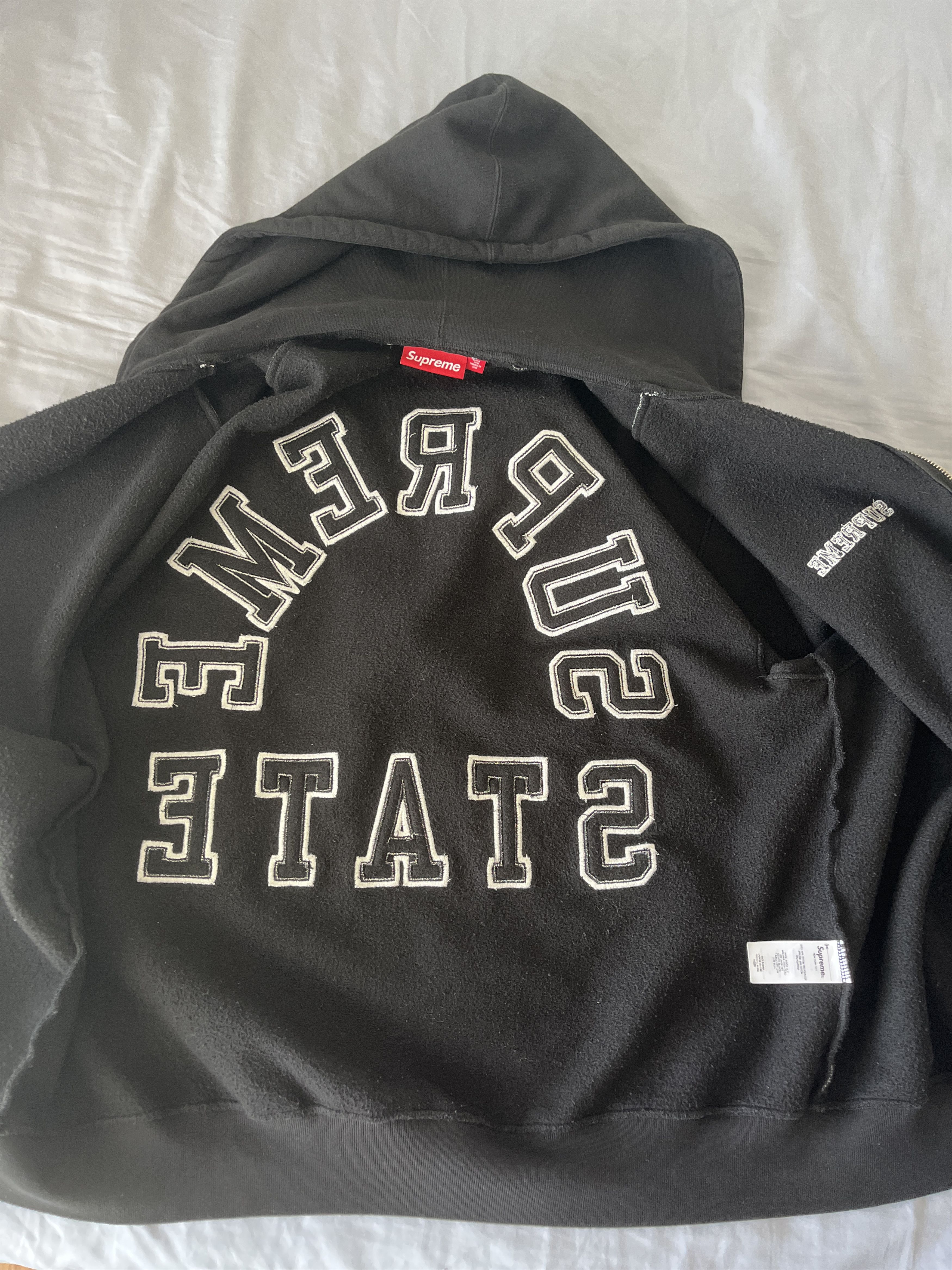 Supreme Supreme State Zip Up Hooded Sweatshirt Size US L / EU 52-54 / 3 - 5 Thumbnail