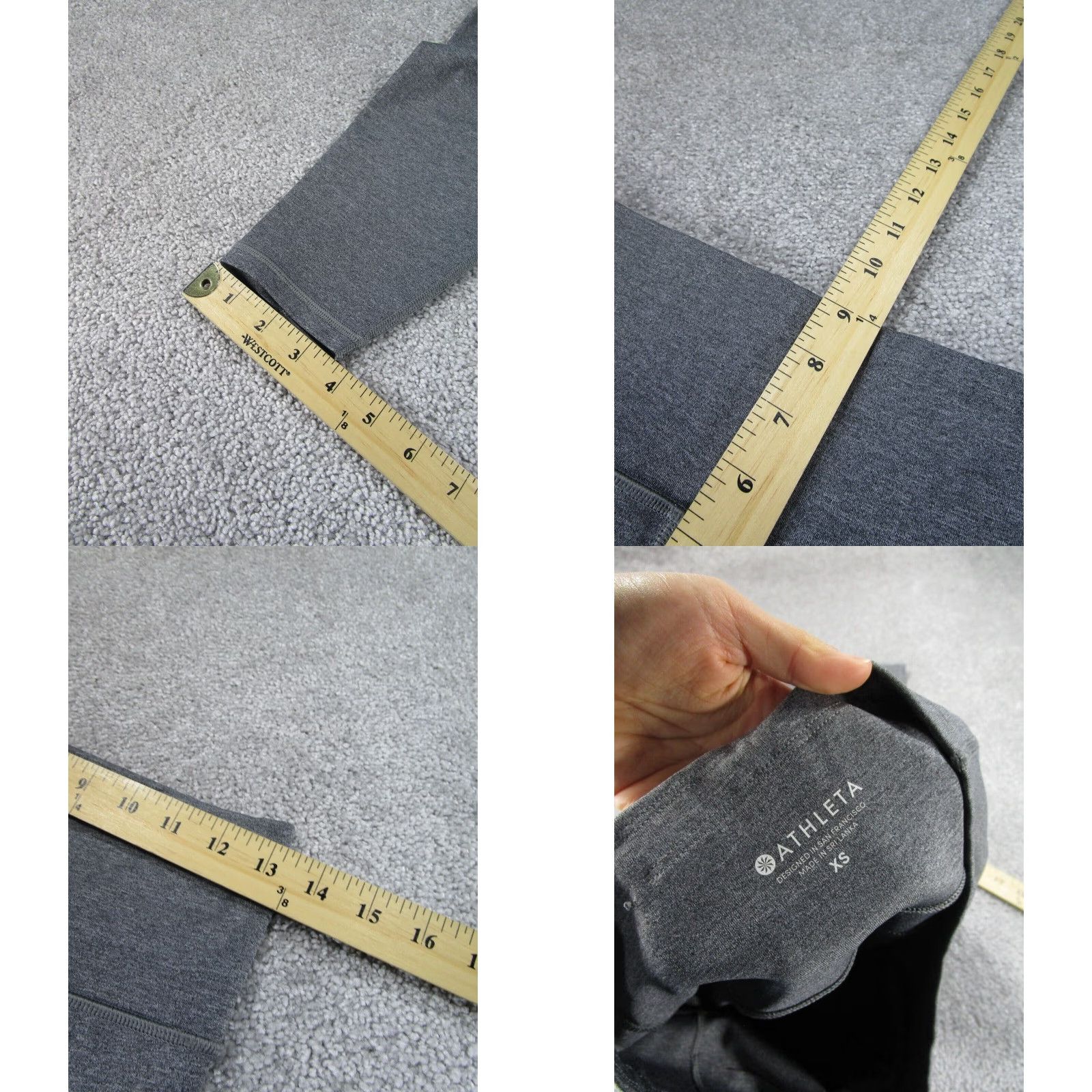 Athleta Athleta Womens XS Leggings All In 7/8 Tight Gray Extra Large Gym Training Size 26" / US 2 / IT 38 - 4 Thumbnail