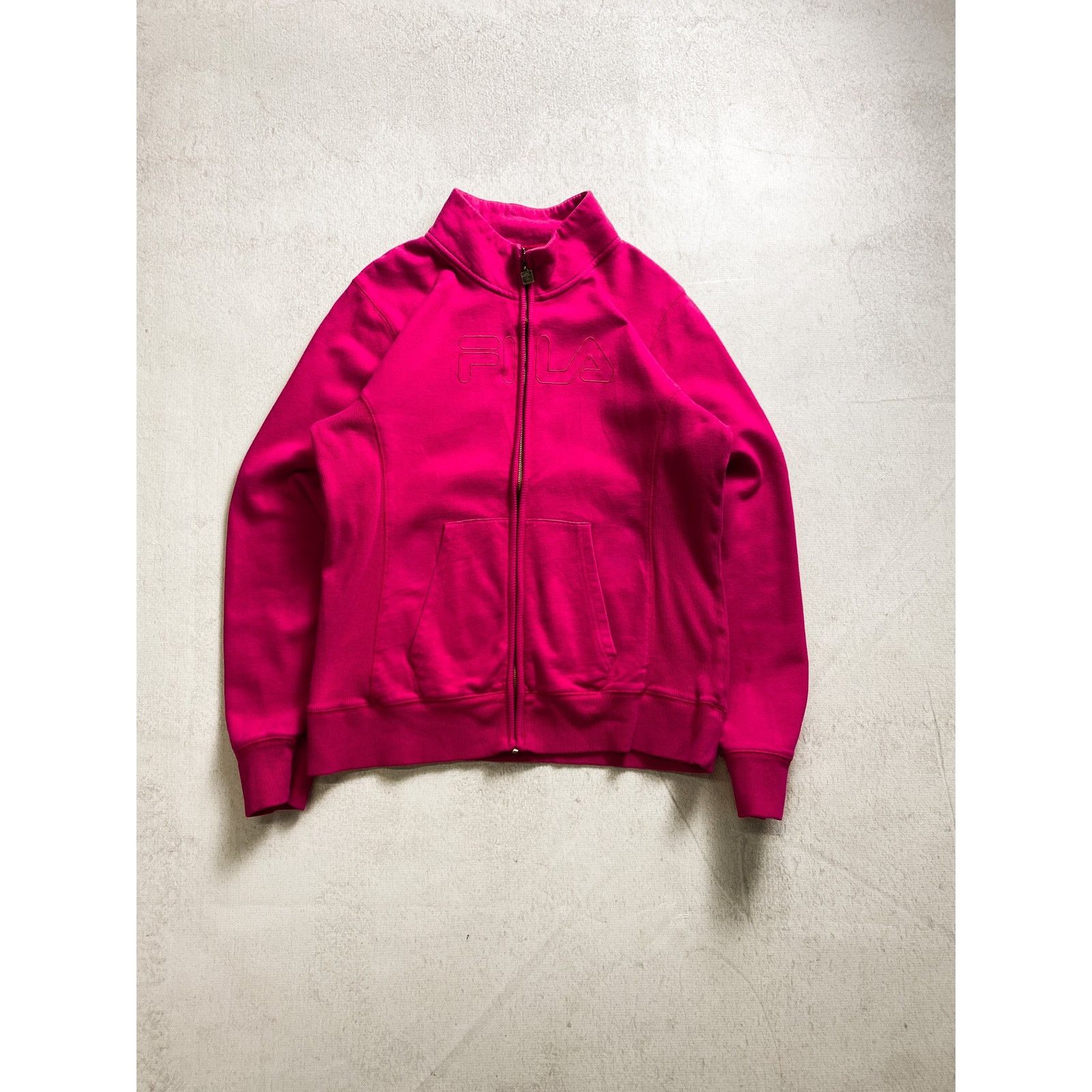 Fila Vintage 90s Fila Pink Zip-Up Sweatshirt - Women's Small Size S / US 4 / IT 40 - 1 Thumbnail