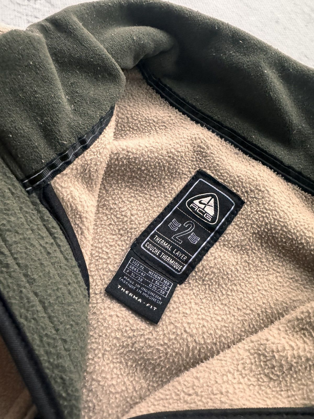 Nike × Nike ACG × Vintage NIKE ACG TEDDY FLEECE VINTAGE BASIC LOGO ZIP HOODIE Size US XL / EU 56 / 4 - 7 Thumbnail