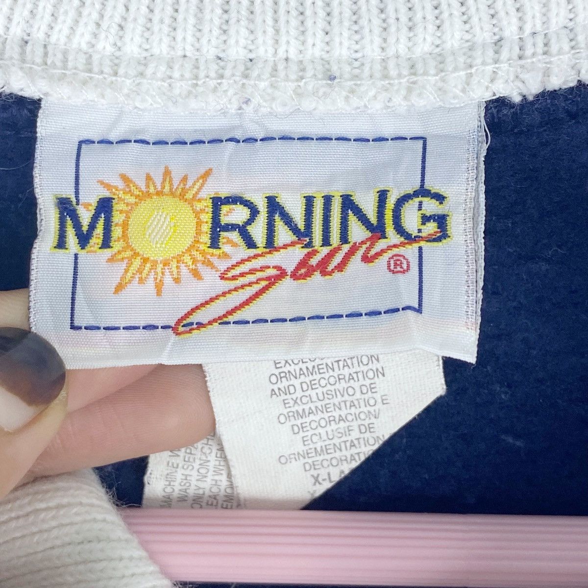 Designer × Vintage Morning Sun Sweatshirt Collar Crewneck Pullover Jumper Size US XL / EU 56 / 4 - 5 Thumbnail