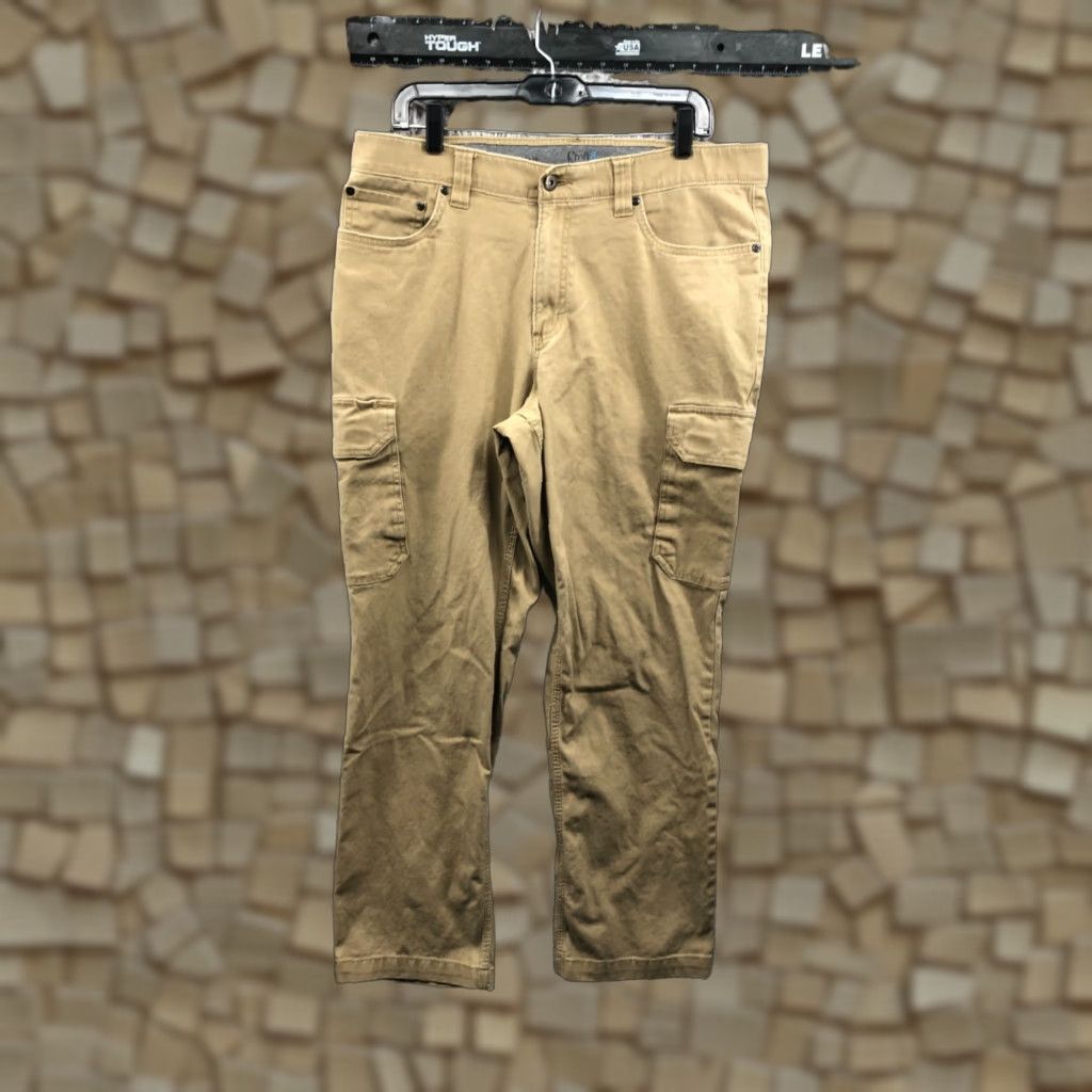 Croft & Barrow Croft & Barrow Chino Pants Straight Mens 36x30 Beige Stretch Casual Workwear 5-Pocket Design Zip Button Flat Front Regular Mens Size US 36 / EU 52 - 1 Thumbnail