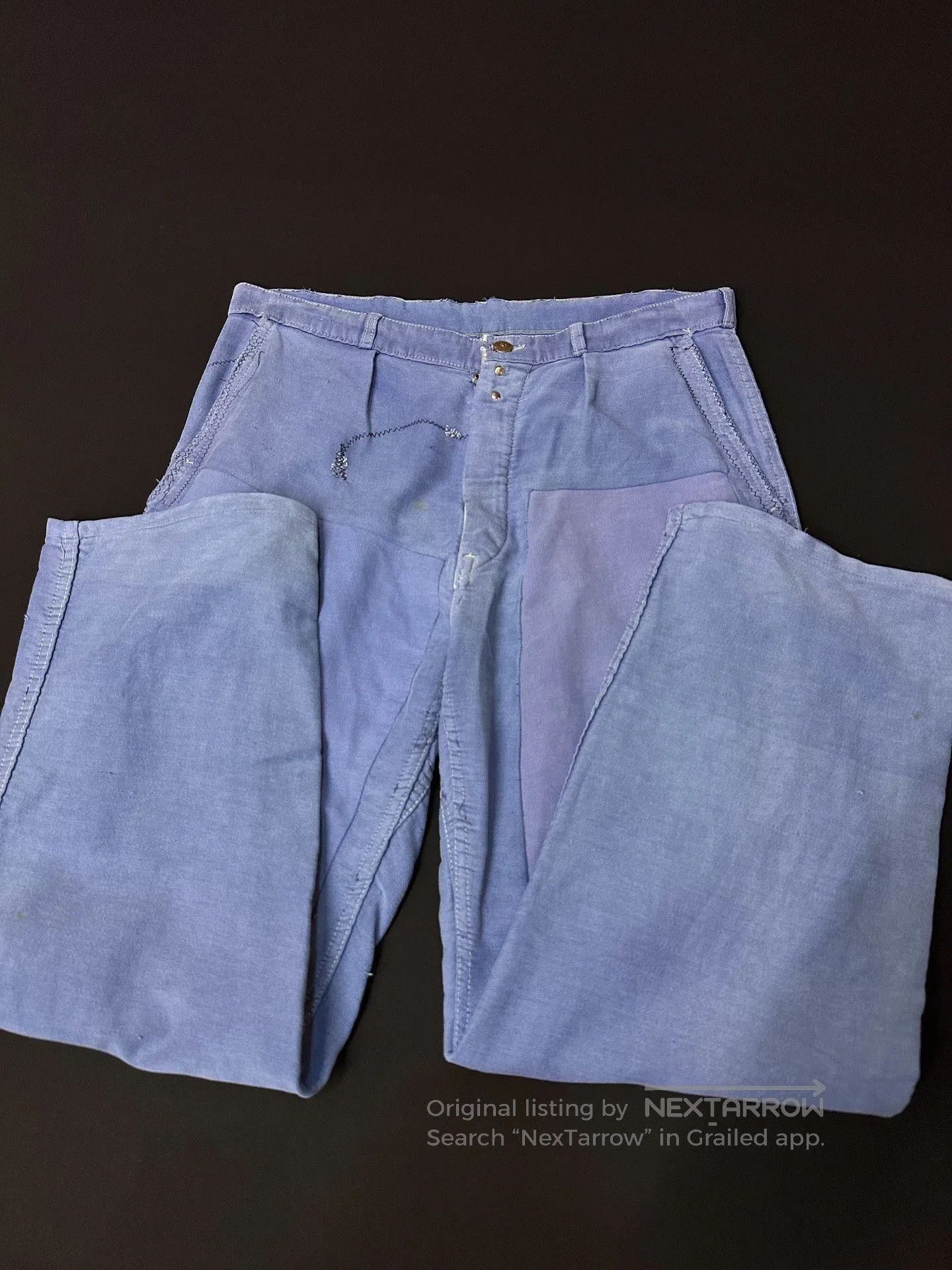 Vintage Vintage 50s French Workwear Moleskin Boro Pants. Size US 31 - 4 Thumbnail