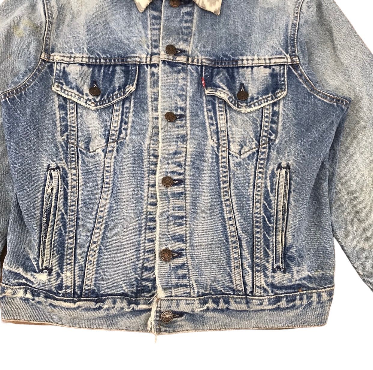 Levi's Vintage Levis Denim Trucker Jacket Aztec Collar Size US M / EU 48-50 / 2 - 7 Thumbnail