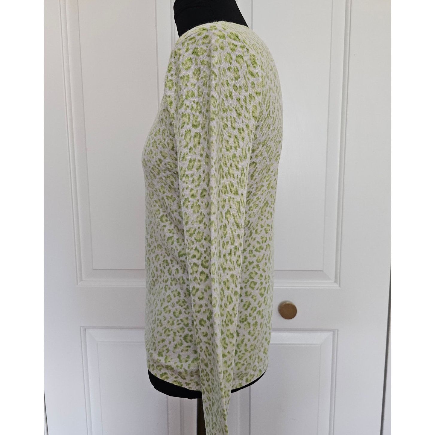 J.McLaughlin J.Mclaughlin Leopard Print Cotton Blend Crew Sweater XS Size XS / US 0-2 / IT 36-38 - 2 Thumbnail