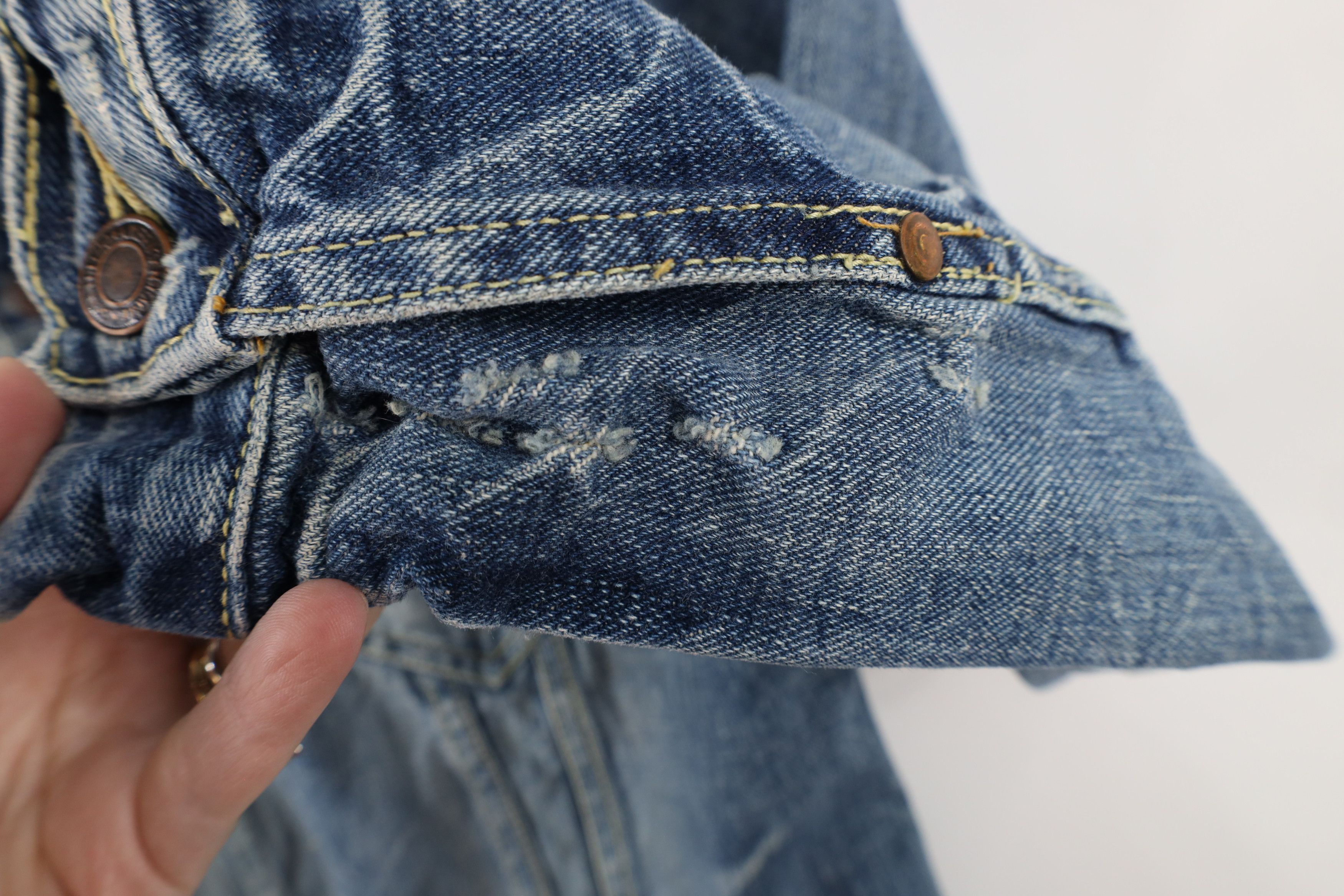 American Eagle Outfitters × Vintage Vintage Y2K American Eagle Outfitters Jean Trucker Jacket Size US S / EU 44-46 / 1 - 5 Thumbnail