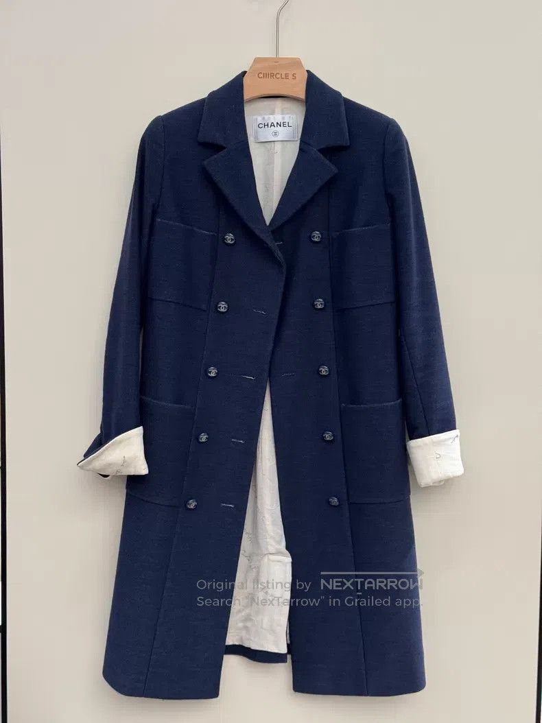 Chanel Chanel Denim blue windbreaker double-breasted Size XXS / US 00 / IT 34 - 1 Thumbnail