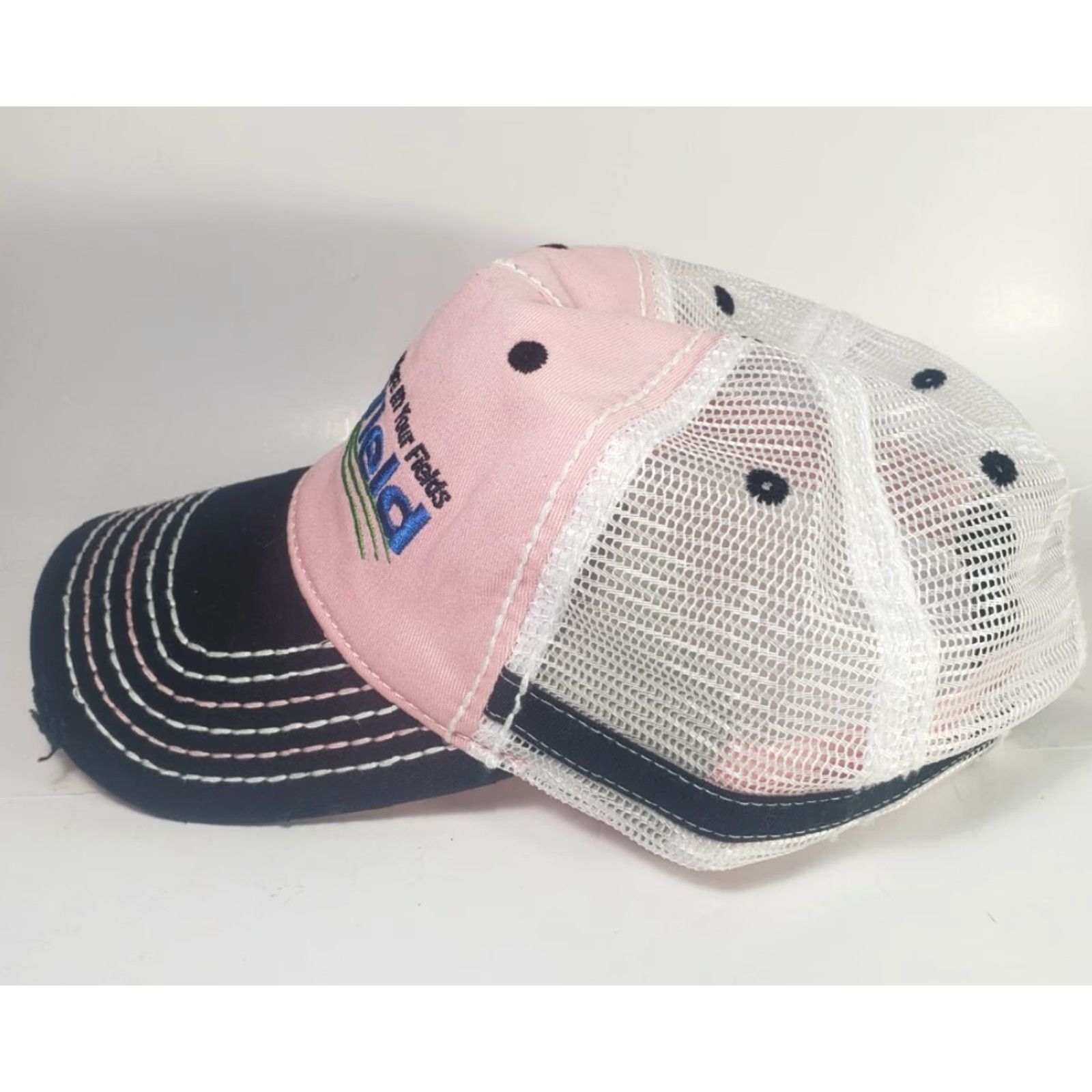 Pinko Cap America Maxyield Cooperative Hat Baseball Cap Cotton Canvas Pink Adjustable Unisex Adults 5 Panel Casual Workwear America Farming Theme 90s? Size ONE SIZE - 3 Thumbnail