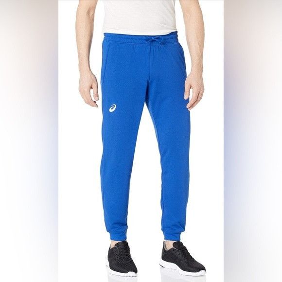 Asics NWT ASICS MEN’S FRENCH TERRY TRAINING JOGGERS ROYAL BLUE S Size US 28 / EU 44 - 1 Thumbnail