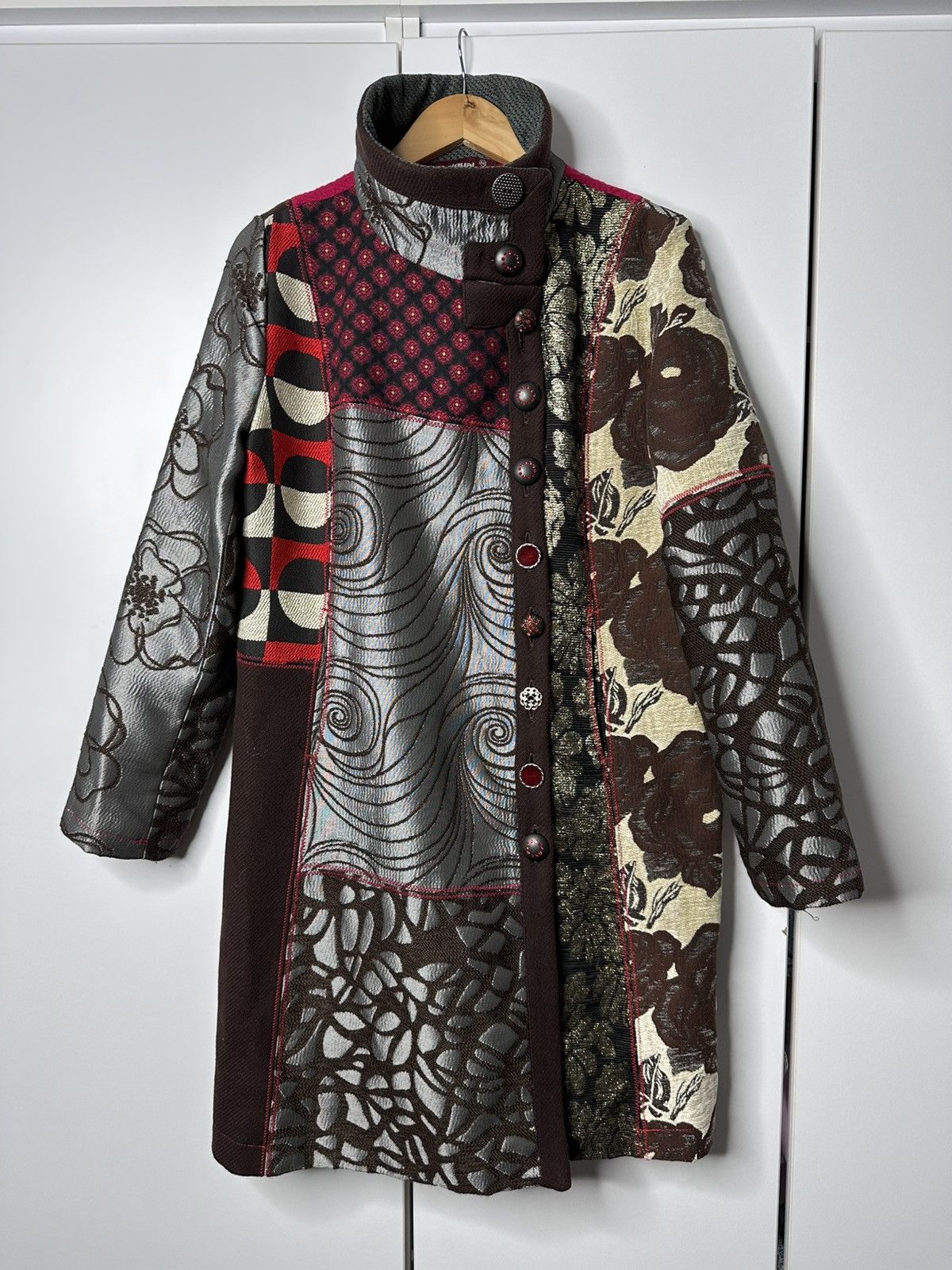 Desigual Desigual Avan Garde Japan Style Patchwork Geisha Coat Size L / US 10 / IT 46 - 5 Thumbnail