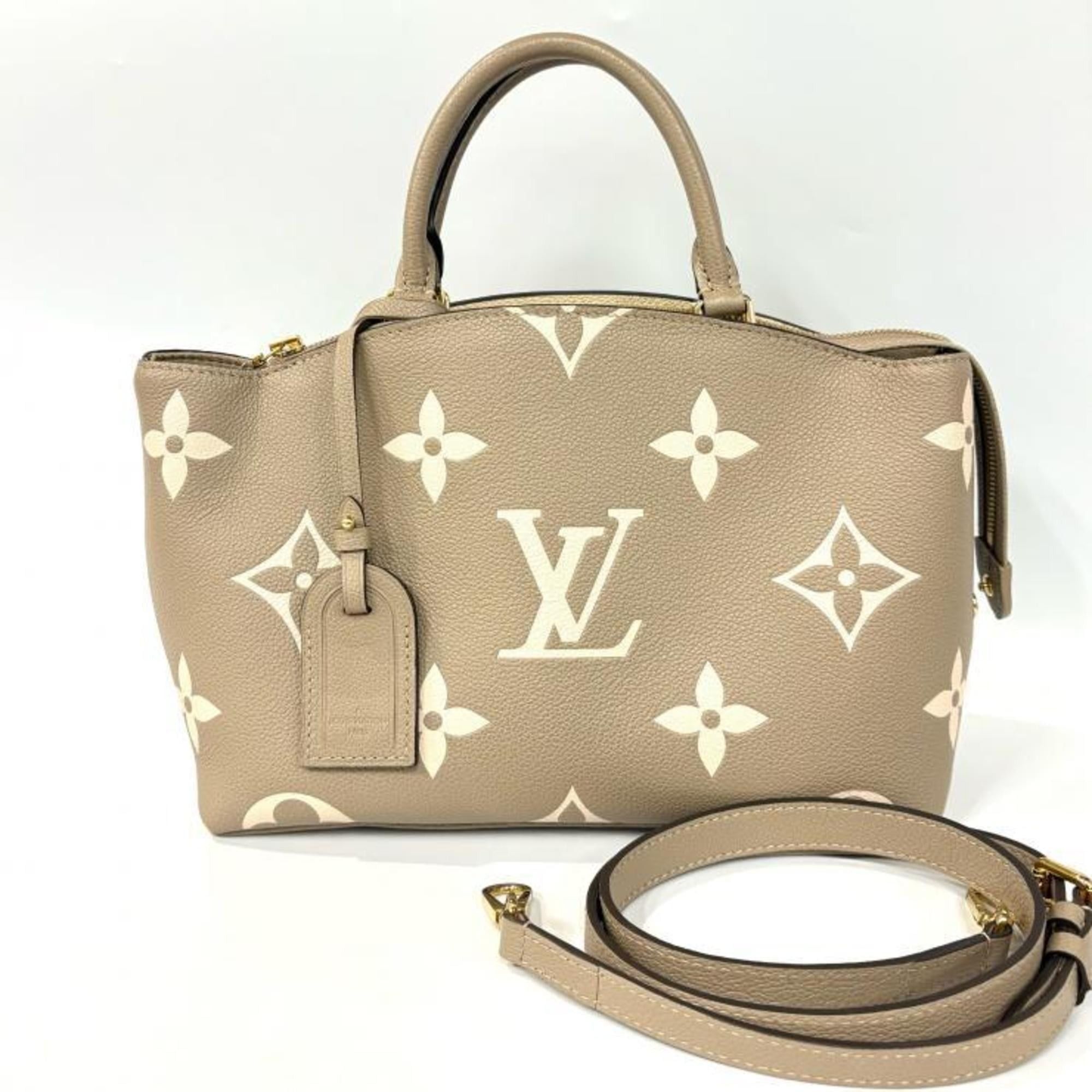 Louis Vuitton Louis Vuitton Bicolor Monogram Empreinte M58914 Petit Palais PM Tourterelle Creme Size ONE SIZE - 1 Thumbnail