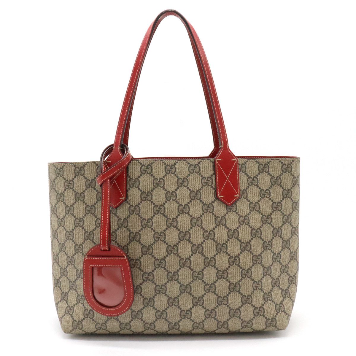 Gucci Gucci GG Supreme Tote Bag Reversible PVC Leather Plastic Tote Bag 372618 in Very Good Condition