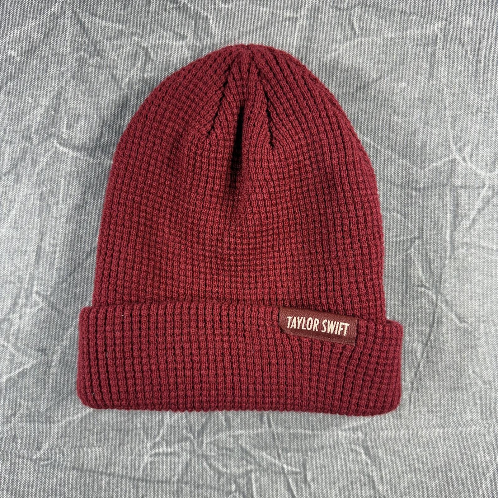 Other Taylor Swift Beanie Women's Burgundy All Too Well Red Hat Size ONE SIZE - 1 Thumbnail