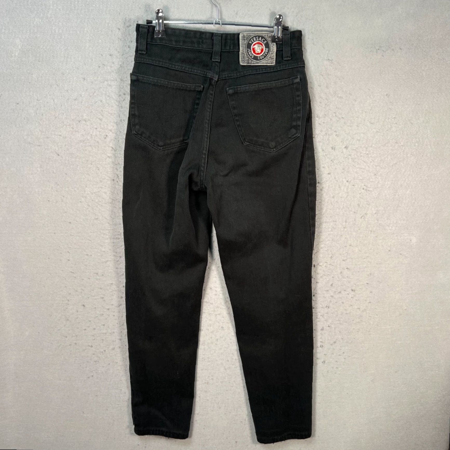 Versace Jeans Couture VINTAGE Versace Jeans Couture Womens 44 Black High-Waisted Denim Jeans Size 30" / US 8 / IT 44 - 2 Thumbnail
