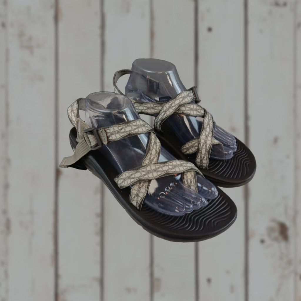 Chaco Chacos Z Boulder 2 Strappy Sandals Women's Size 11 Gray White Zig Zag - Sandal - Women Size US 9 / IT 39 - 1 Thumbnail